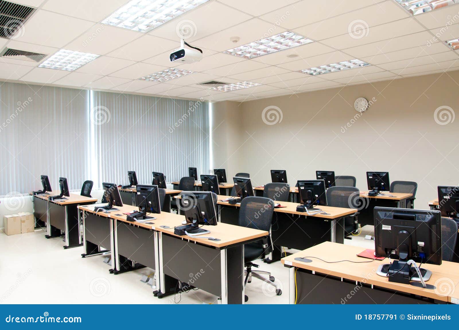 Computer classroom stock image. Image of lecture, computer 18757791
