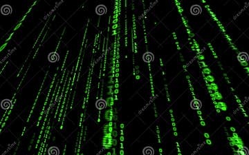 Computer Code Falling Matrix Style. Stock Illustration - Illustration ...