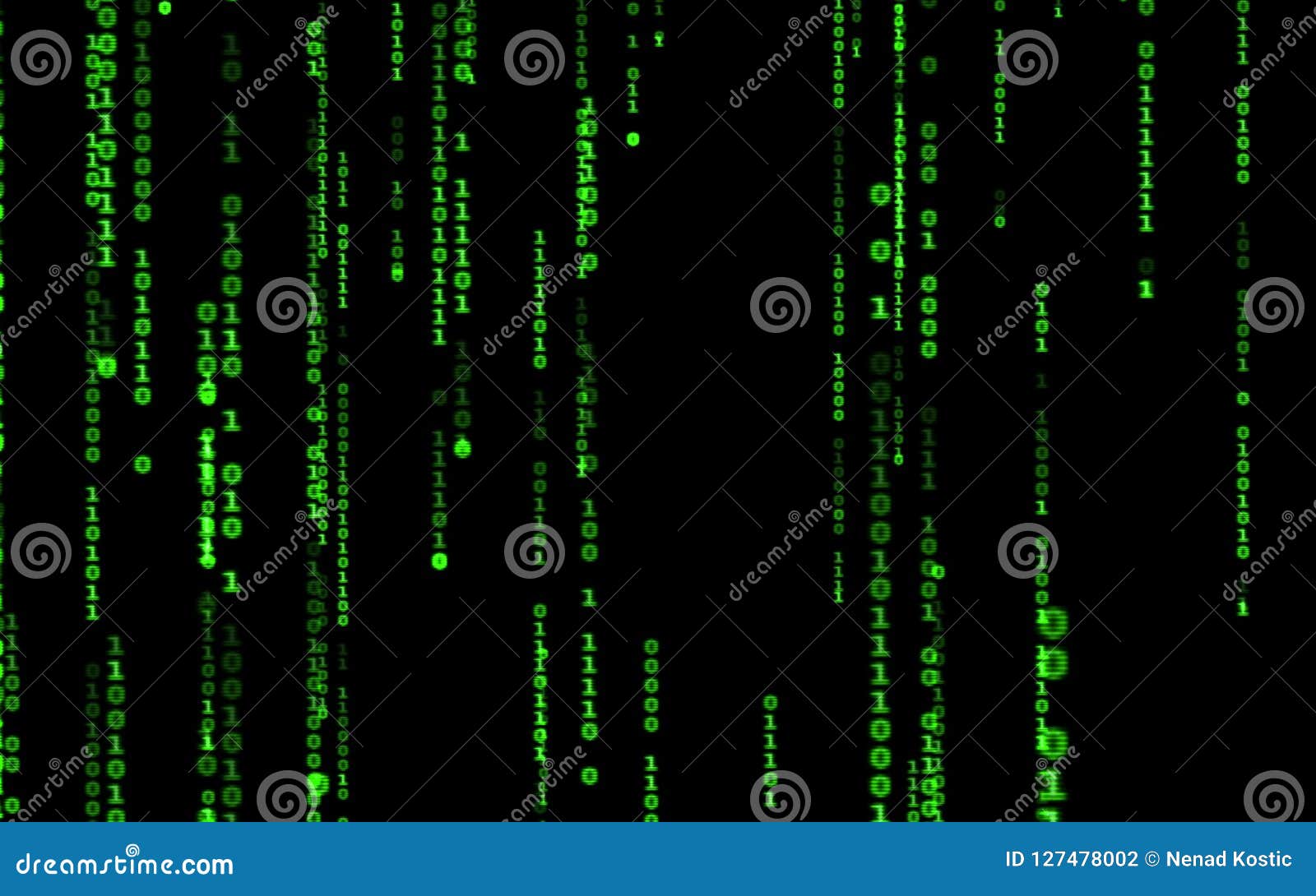 Computer Code Falling Matrix Style. Stock Illustration - Illustration ...