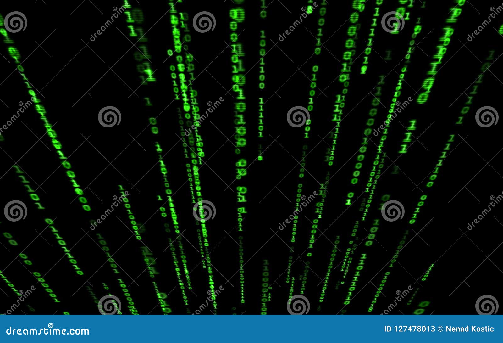 Computer Code Falling Matrix Style. Stock Illustration - Illustration ...
