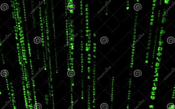 Computer Code Falling Matrix Style. Stock Illustration - Illustration ...