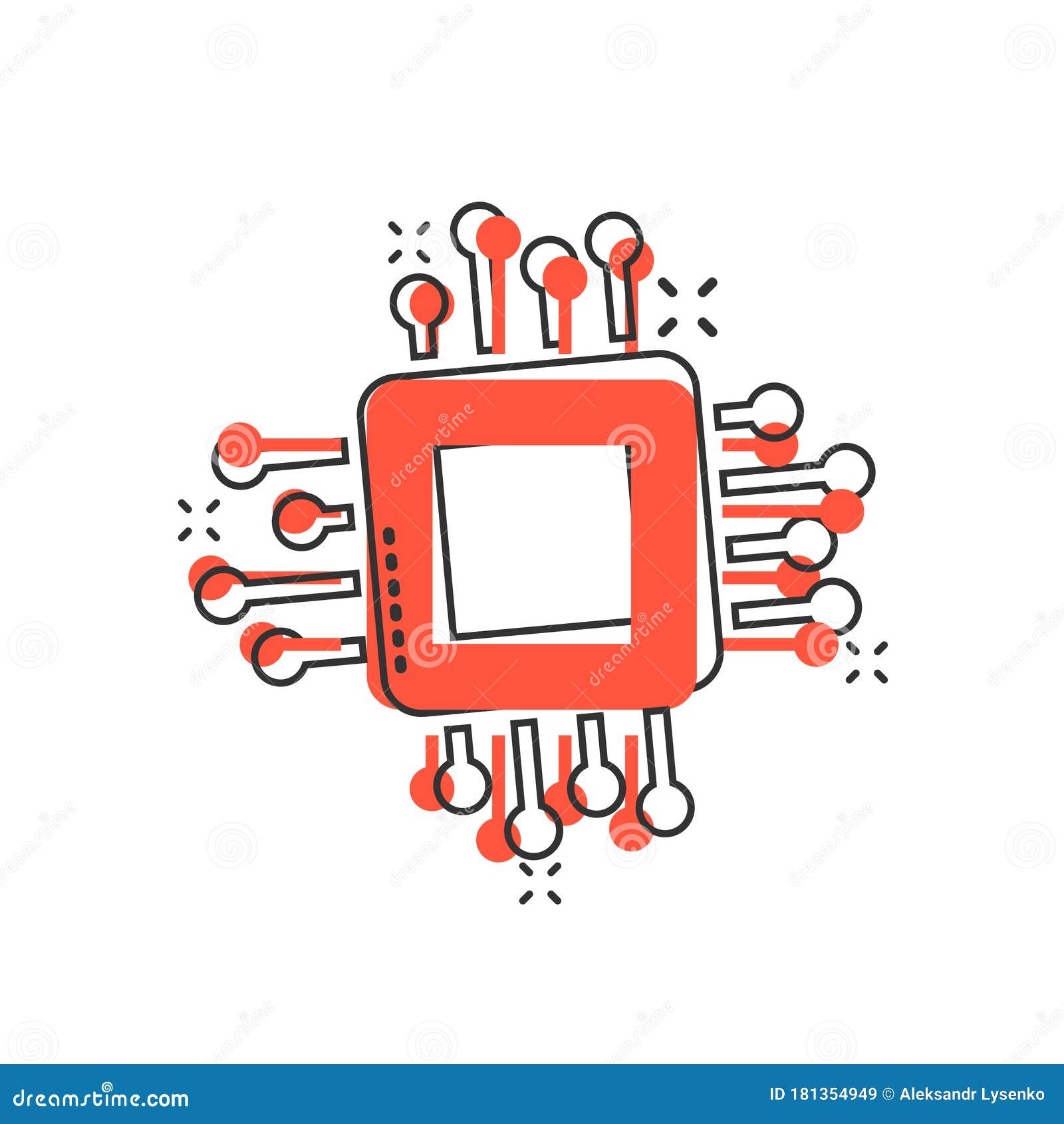 Computer Cpu Icon in Comic Style. Circuit Board Cartoon Vector Illustration on White Isolated Background Stock Vector - Illustration of modern, dark: 181354949 Computer Cpu Icon in Comic Style. Circuit Board Cartoon Vector Illustration on White Isolated Background Stock Vector - Illustration of modern, dark: 181354949