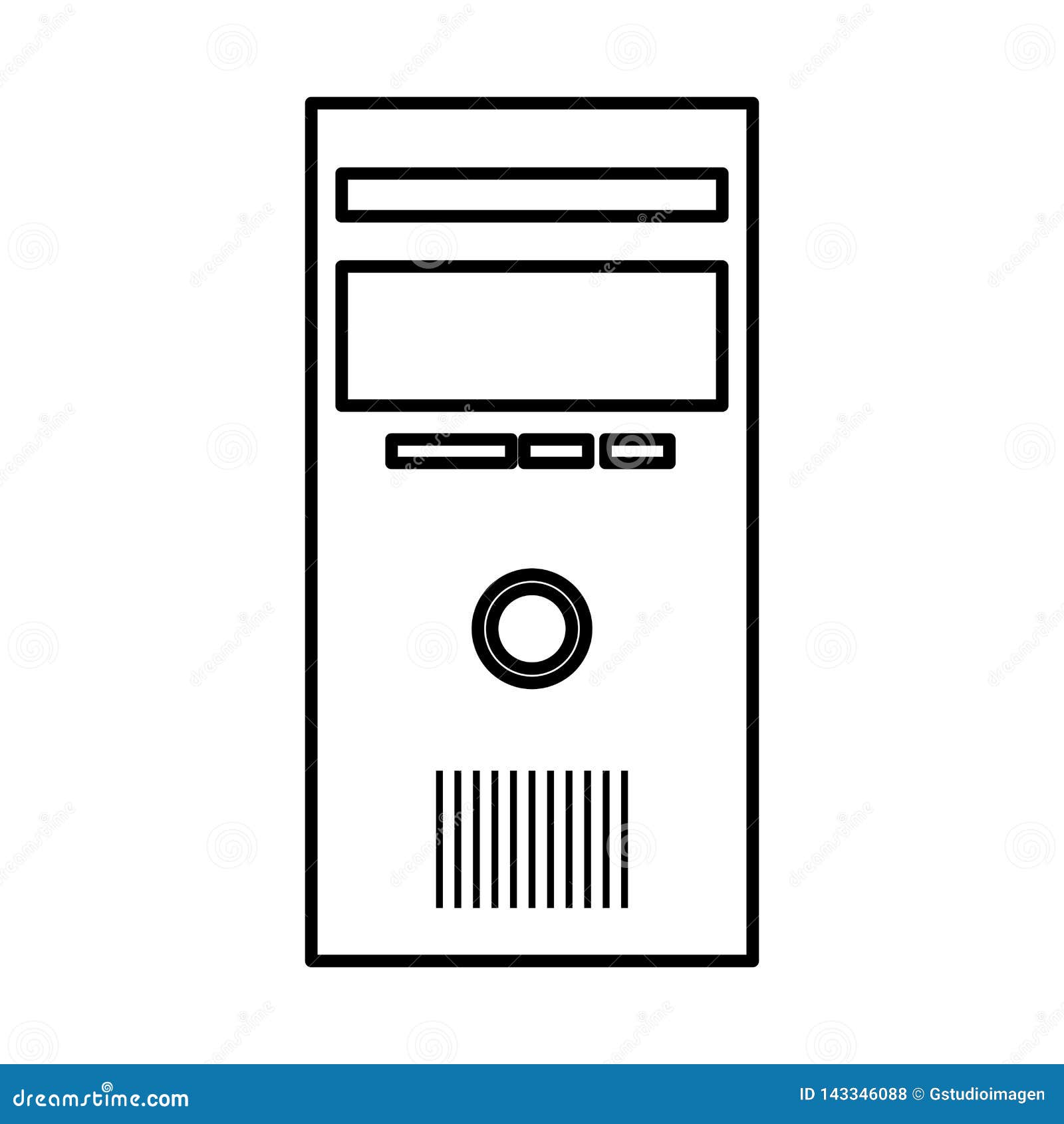 Cpu sketch icon Royalty Free Vector Image  VectorStock