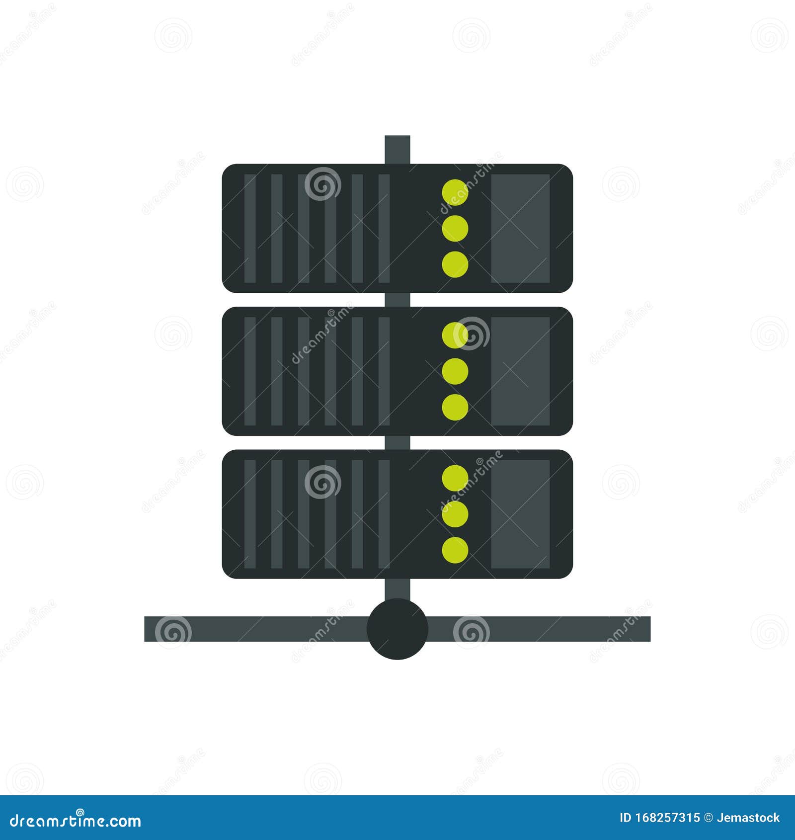 Computer Desktop Tower Isolated Icon Stock Vector Illustration of