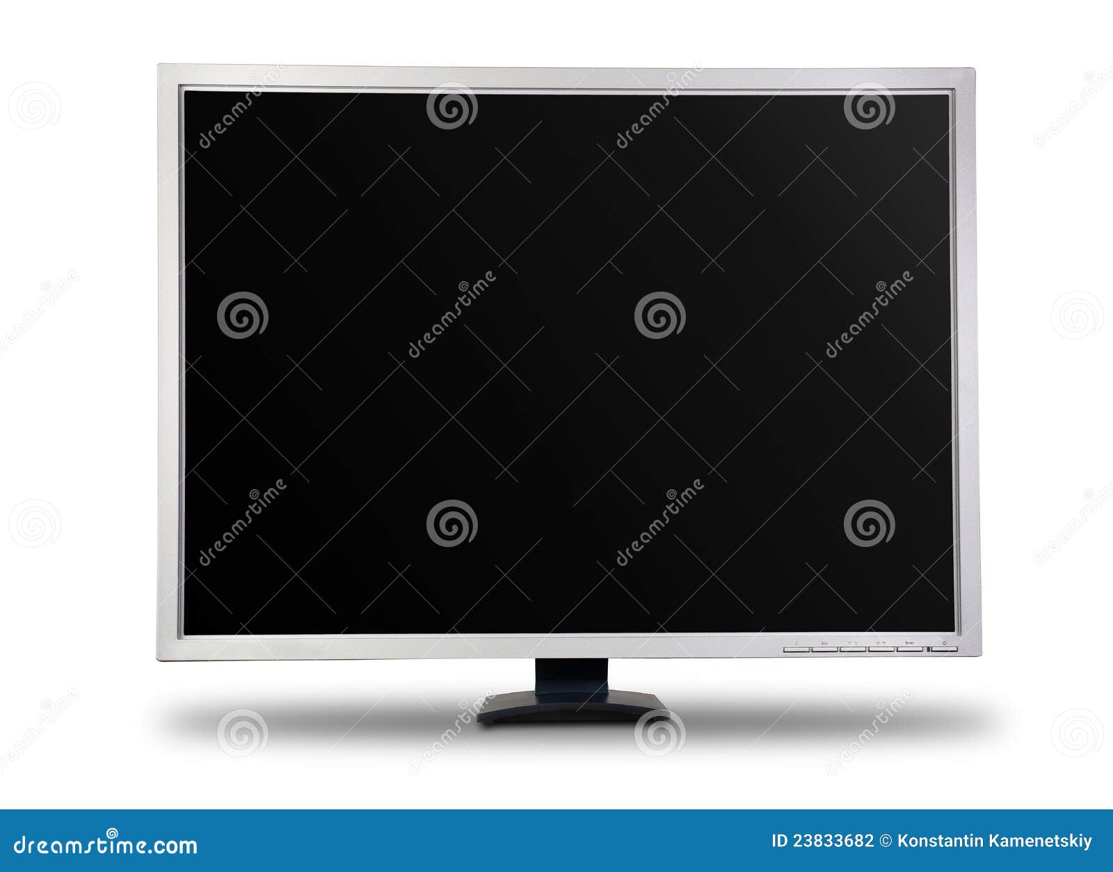 Computer Display Isolated on White. Stock Photo - Image of equipment ...