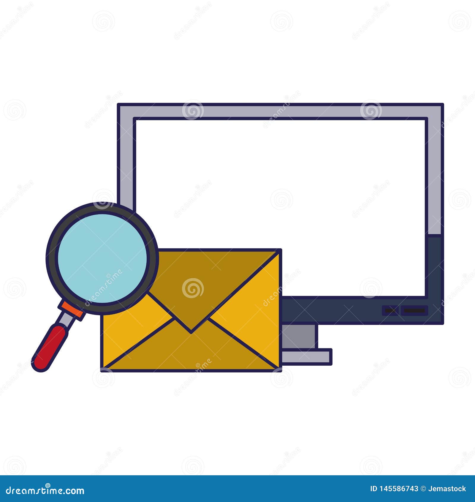 computer email search business correspondance blue lines