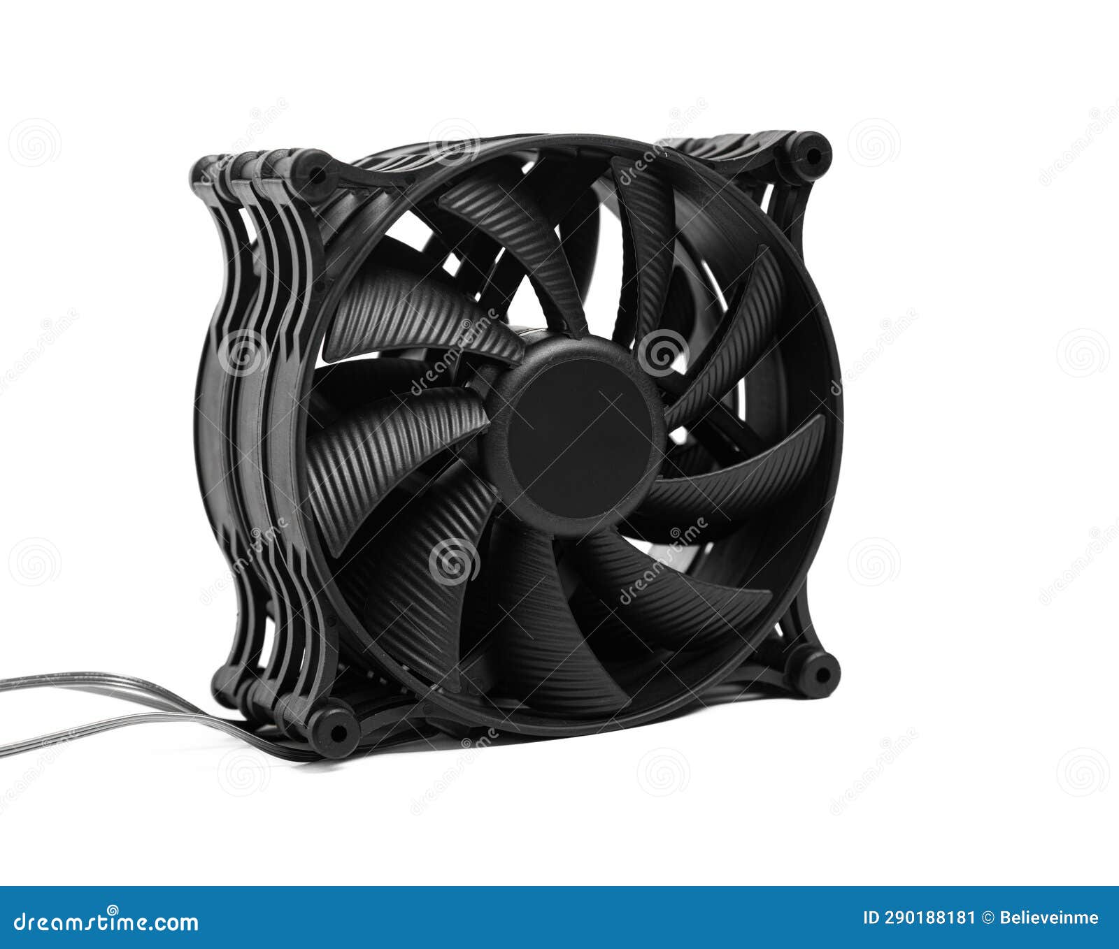 Computer Fan Cooler Isolated on White Background Stock Image Image of