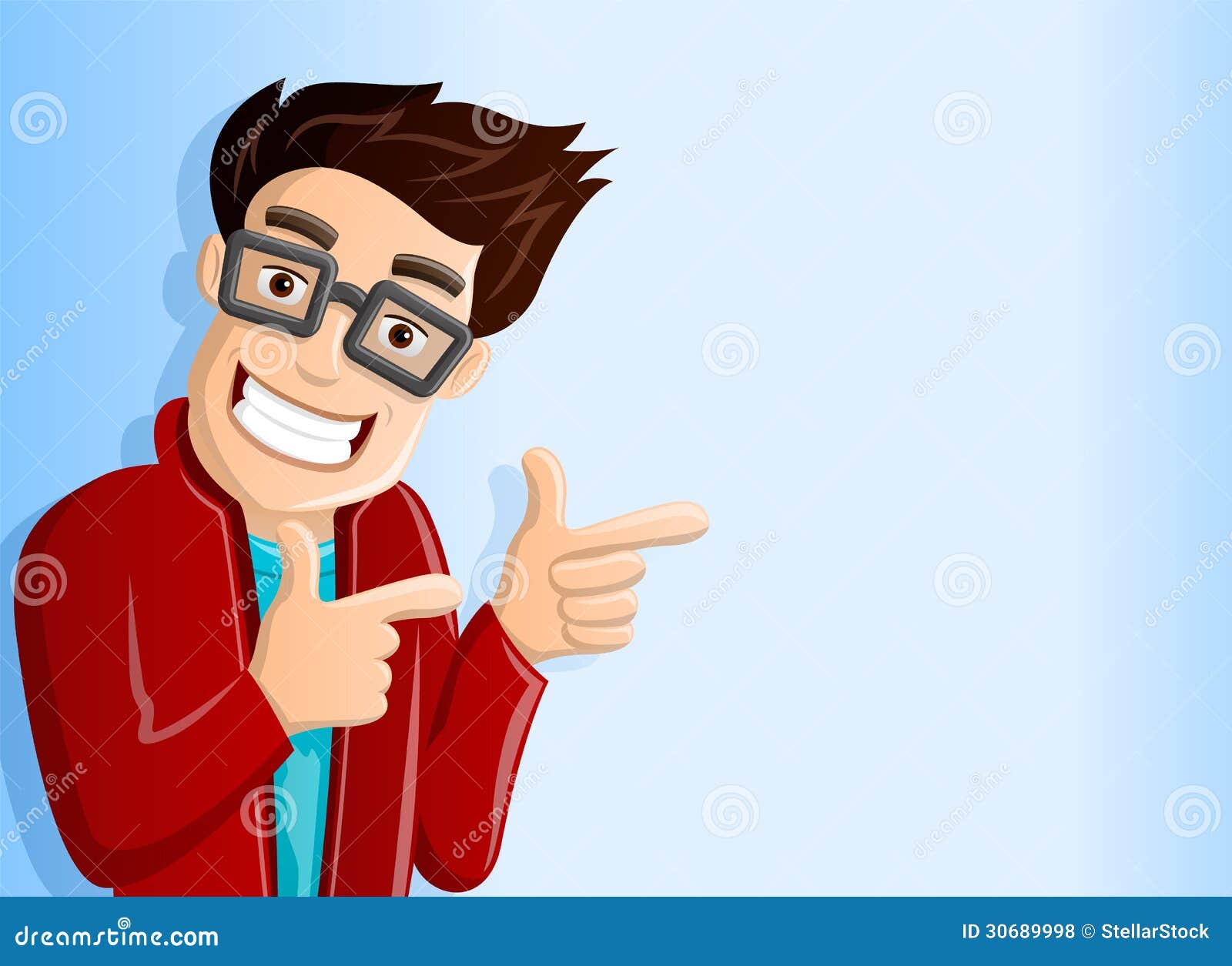 Computer Geek 3 Pointing stock vector. Illustration of showing 30689998