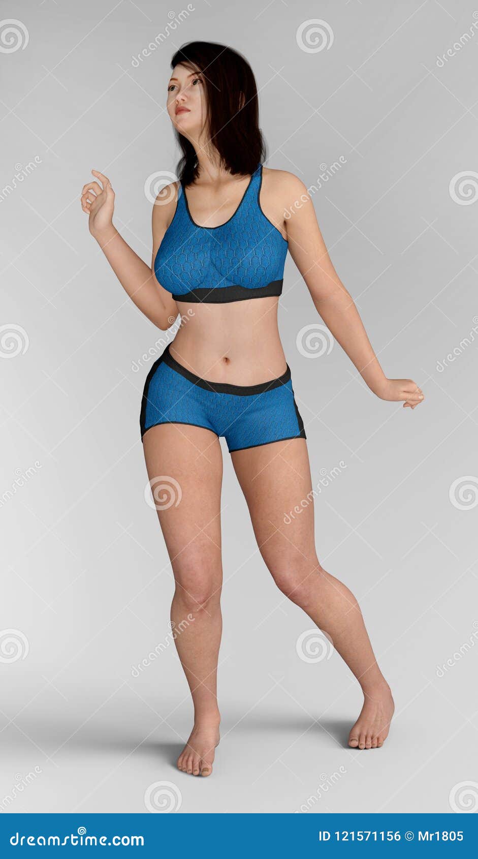 Female underwear model stock illustration. Illustration of pose