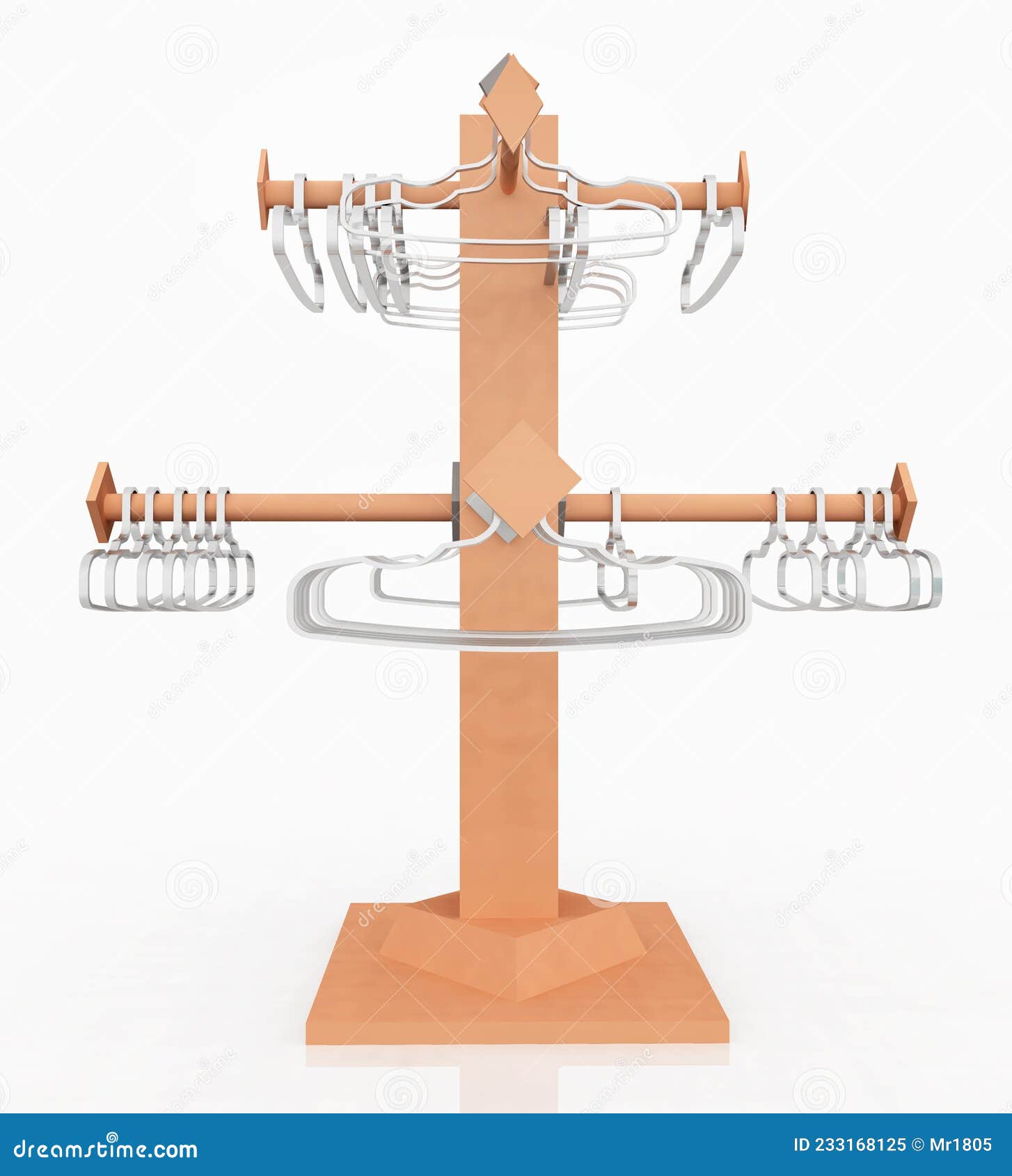 Stand for coat hangers stock illustration. Illustration of computer