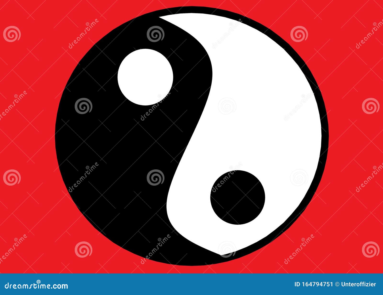 the chinese taoism  of ying yang against a red backdrop