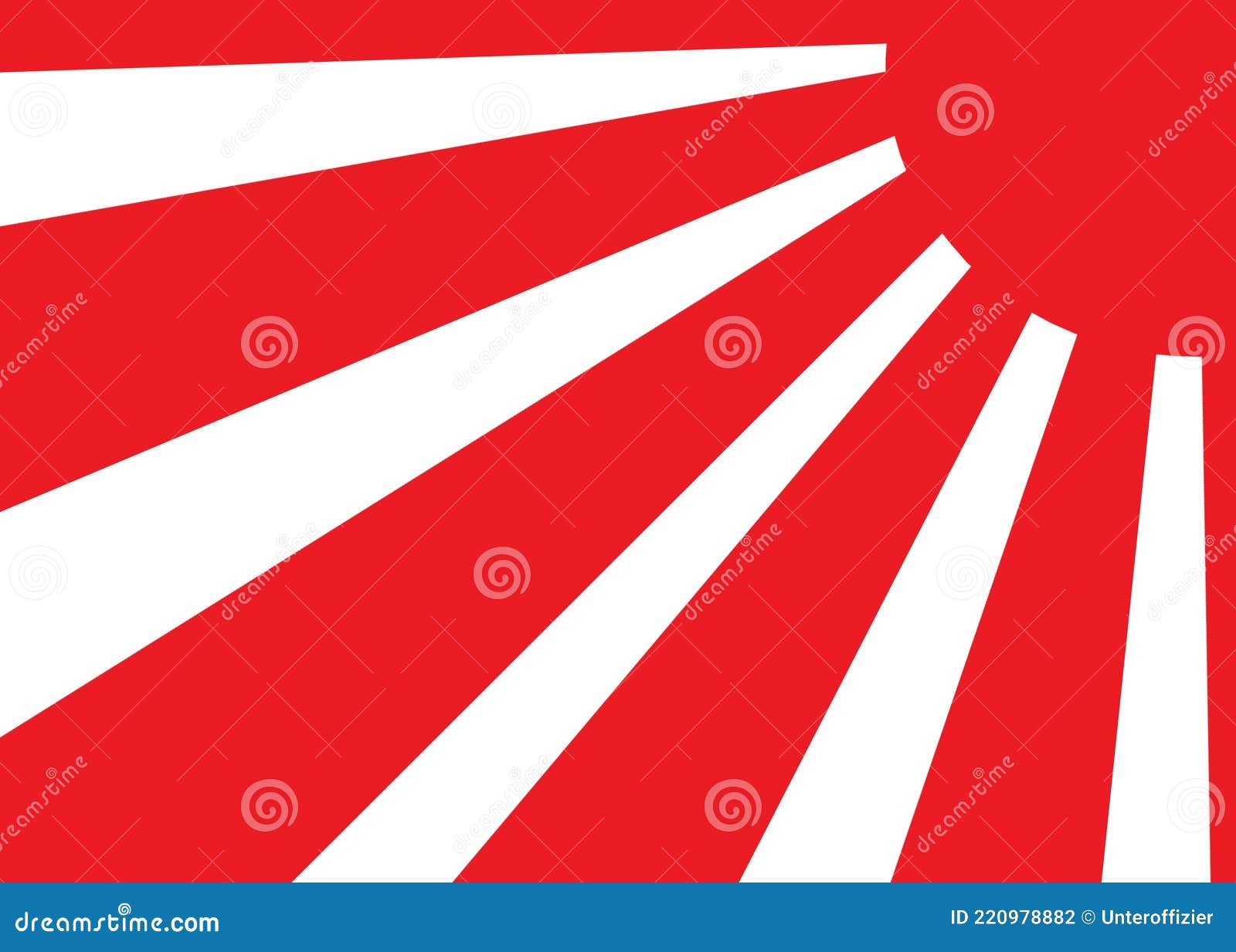 Partial View of the Symbol of the Red Rising Sun with Its Linear Red