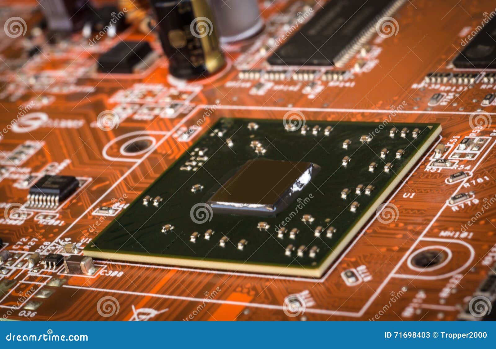 Computer graphic card. stock image. Image of circuit 71698403