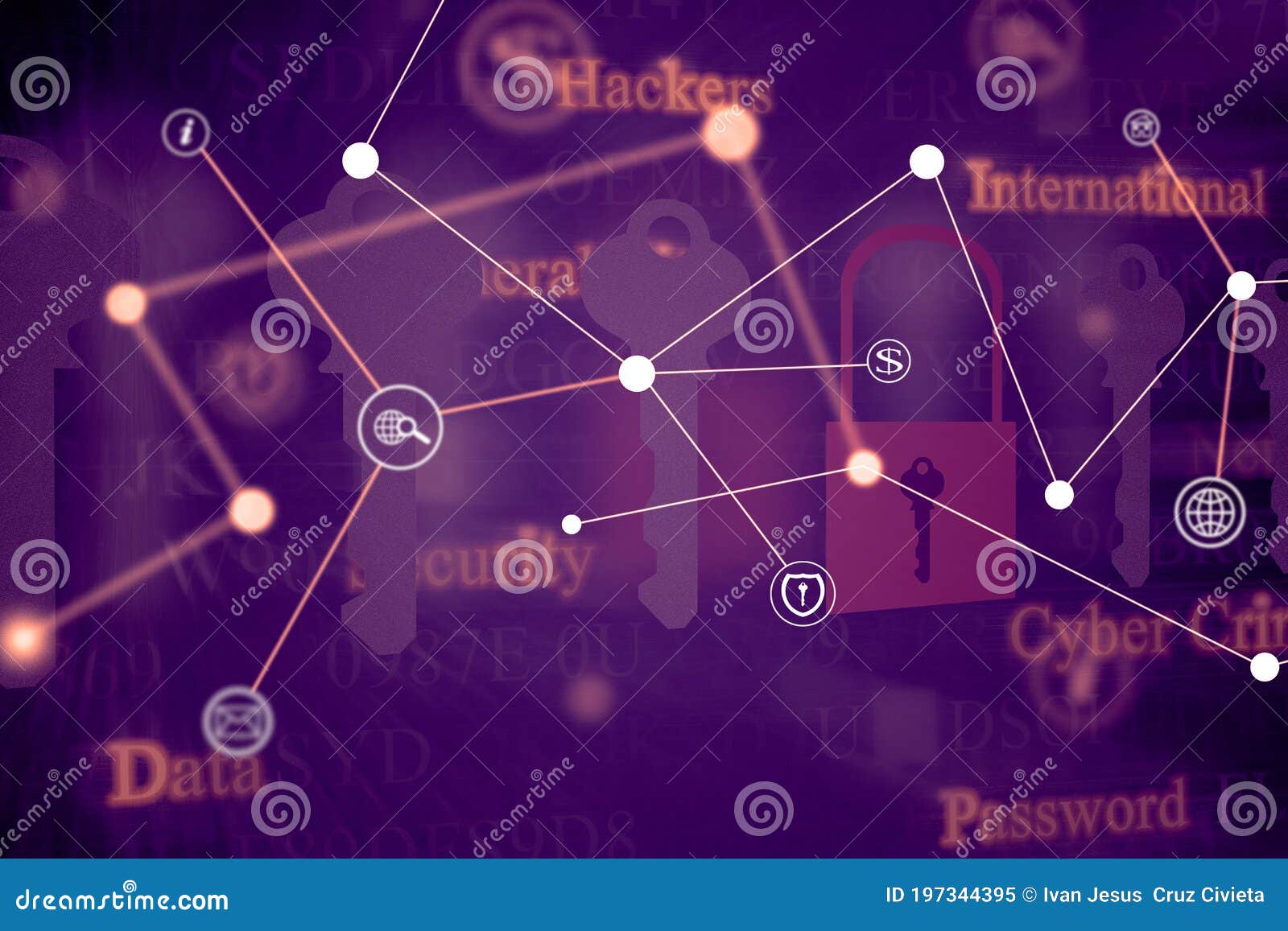 computer hacking concept. network security. computer crimen.