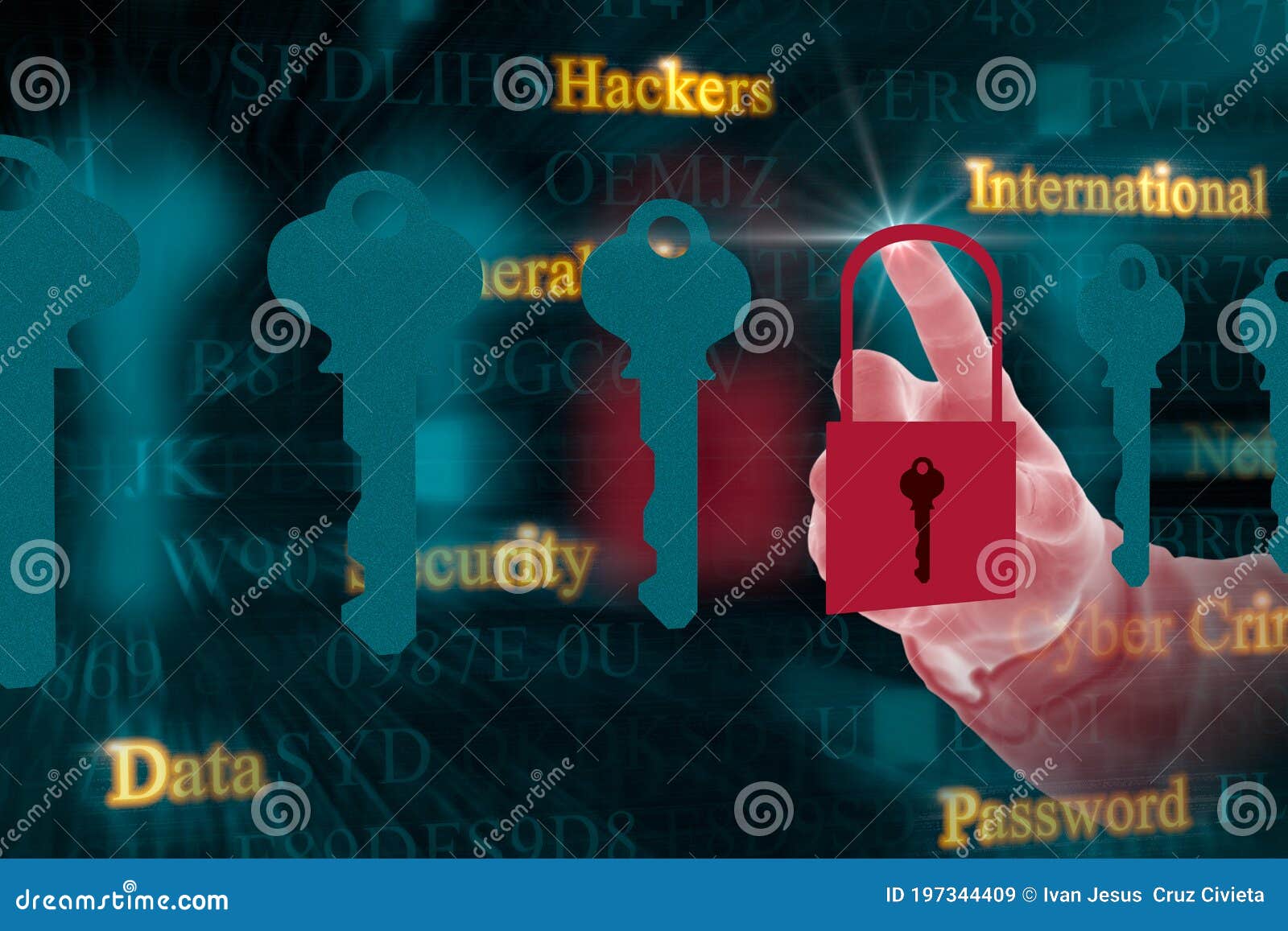 computer hacking concept. network security. computer crimen.