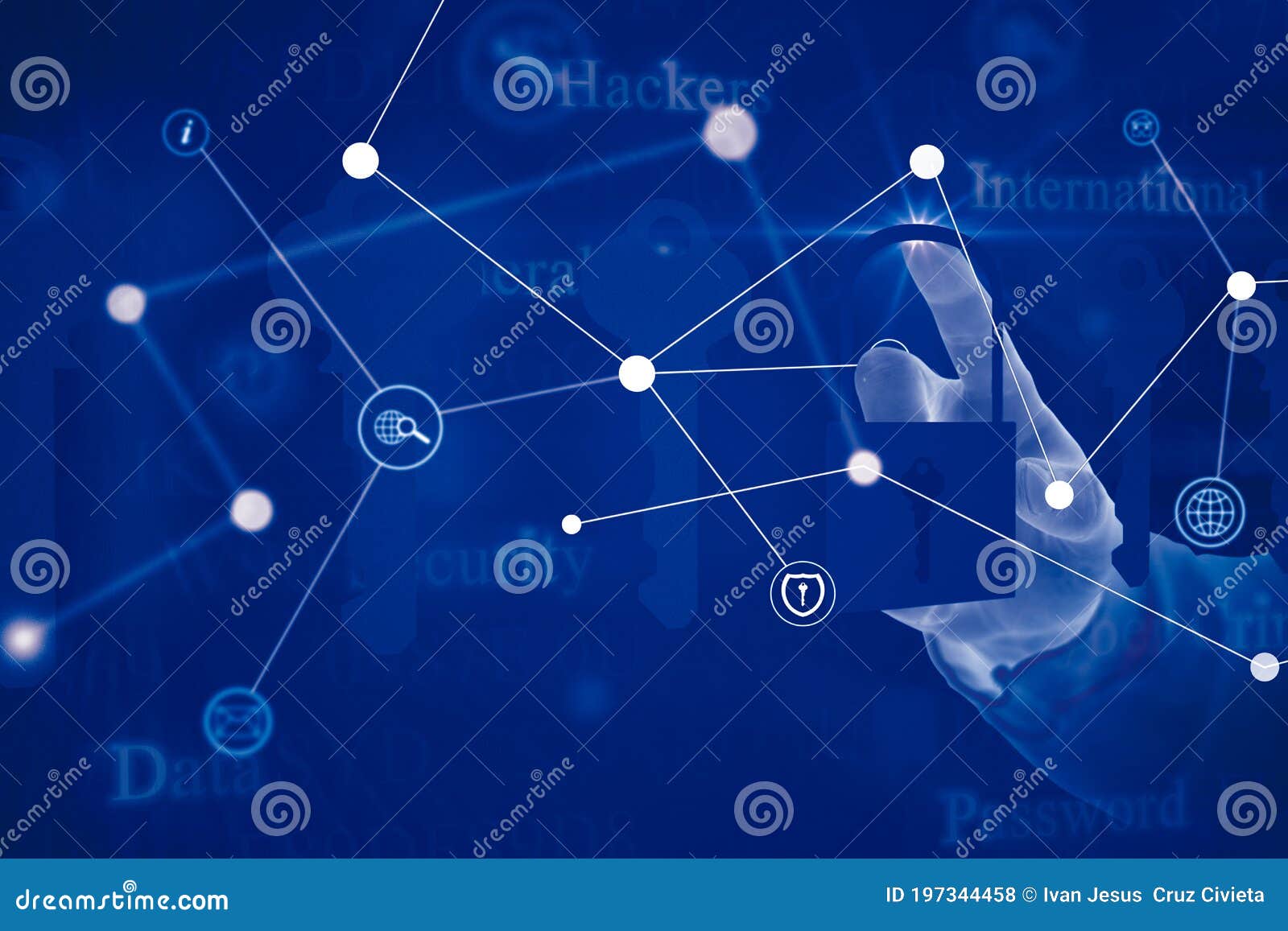 computer hacking concept. network security. computer crimen.