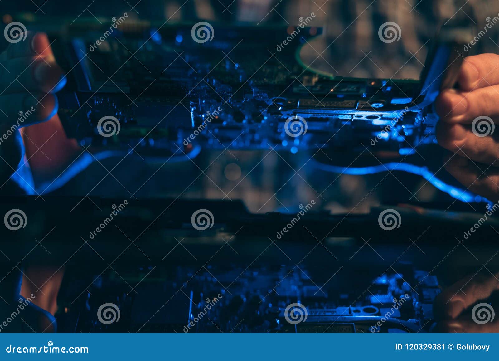 Computer Hardware Engineer Electronic Component Stock Image