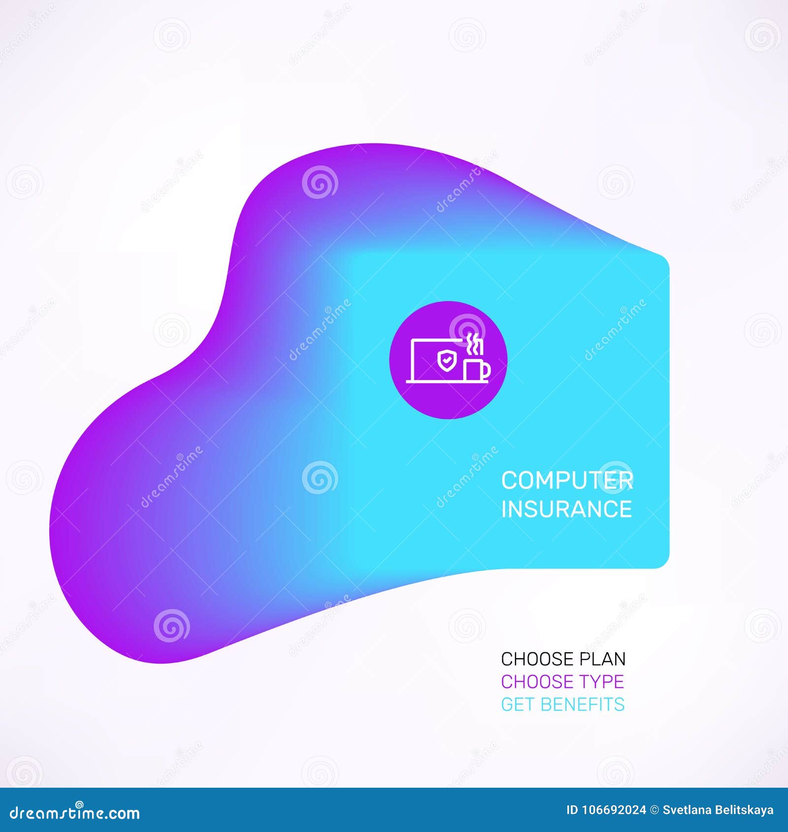 Computer insurance banner stock illustration. Illustration of assurance