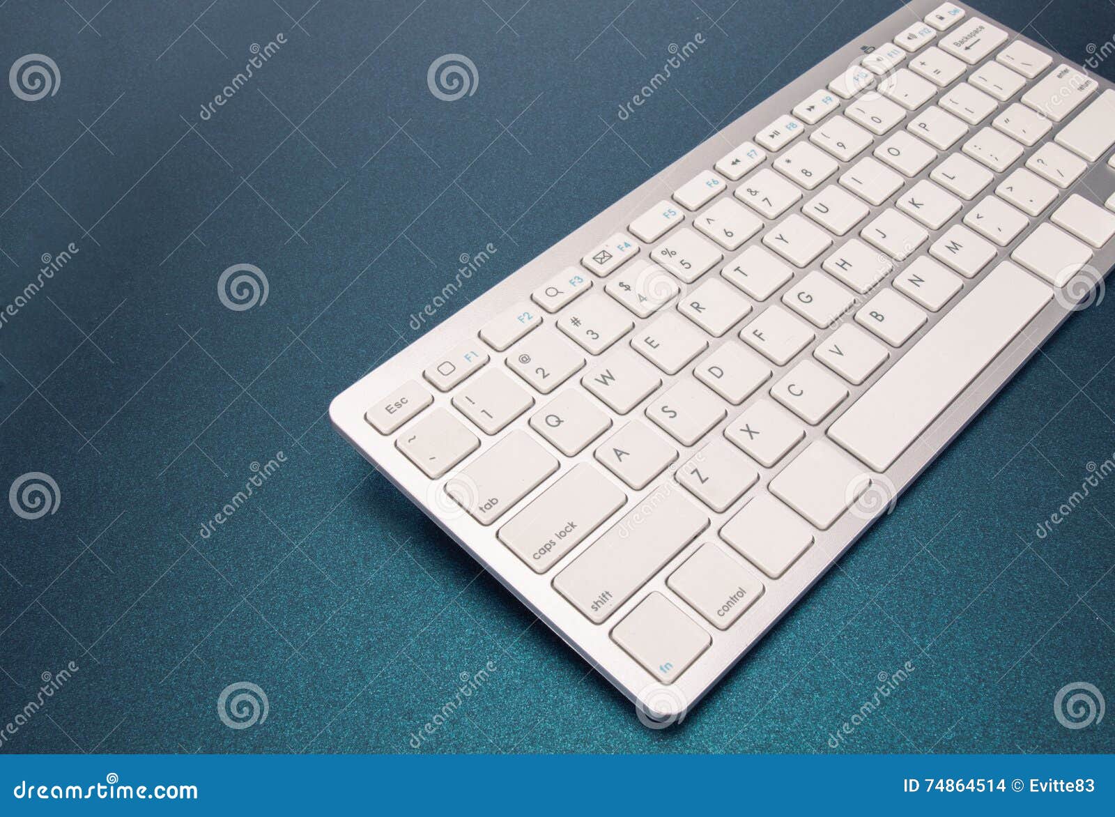 Computer Keyboard on Dark Blue Background Stock Photo - Image of icon