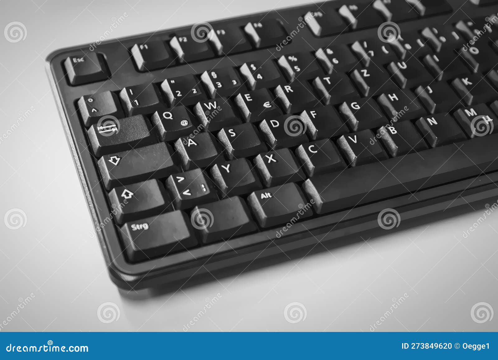 Computer keyboard on desk stock photo. Image of close 273849620