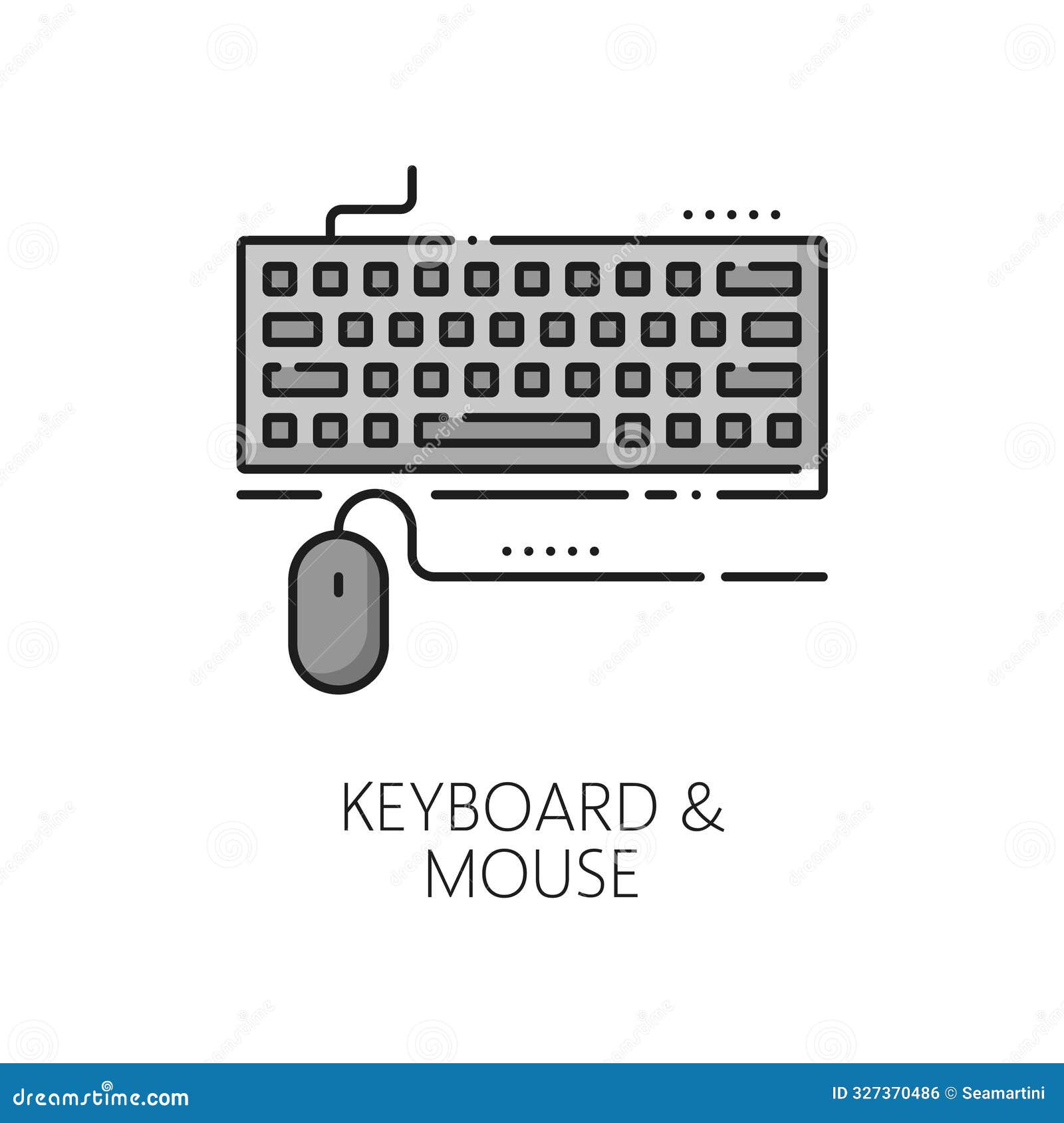 Computer Keyboard and Mouse Software Line Icon Stock Vector - Illustration  of code, test: 327370486, image size:1600x1690