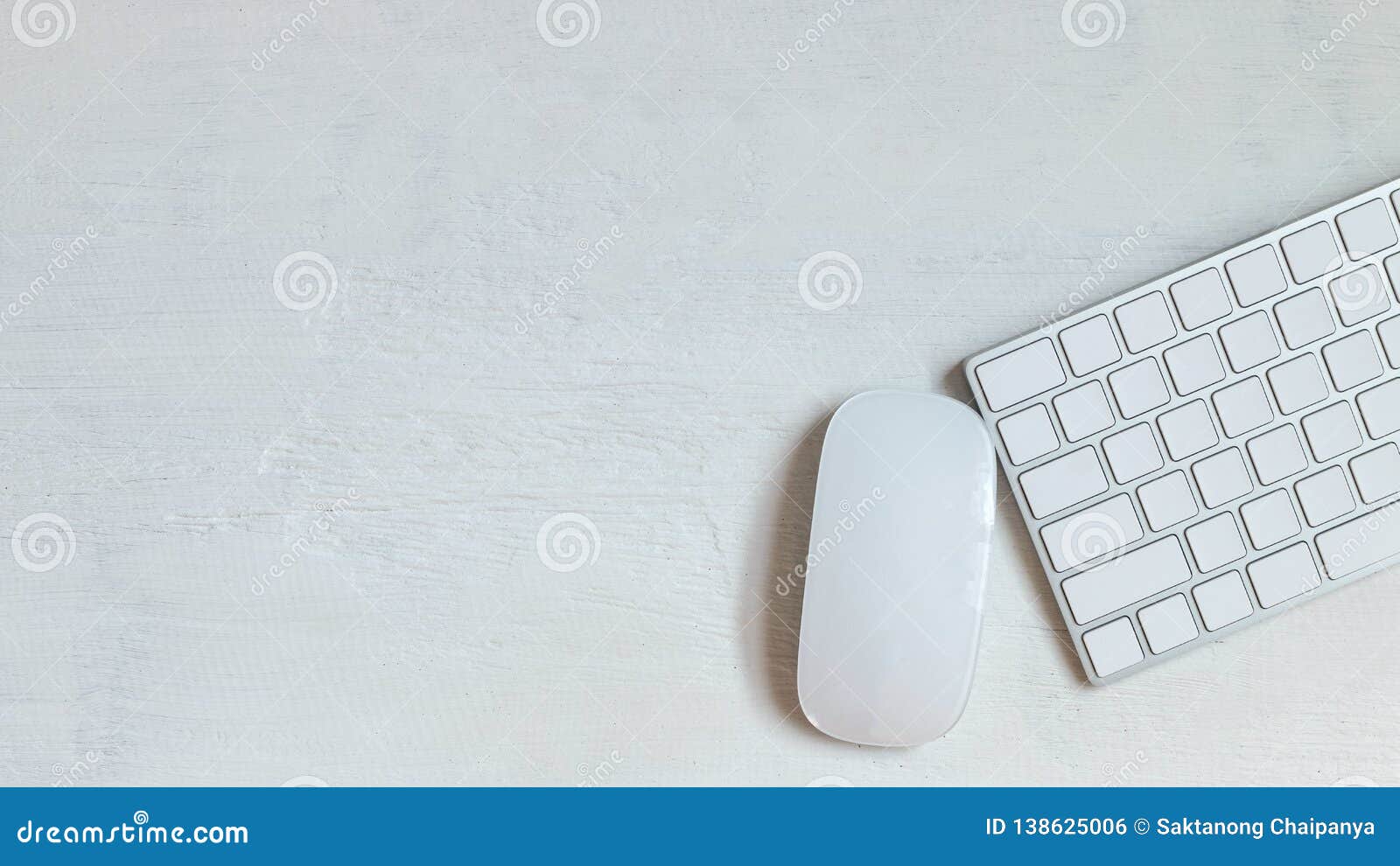 Computer Keyboard and Mouse Top View Stock Photo - Image of desktop