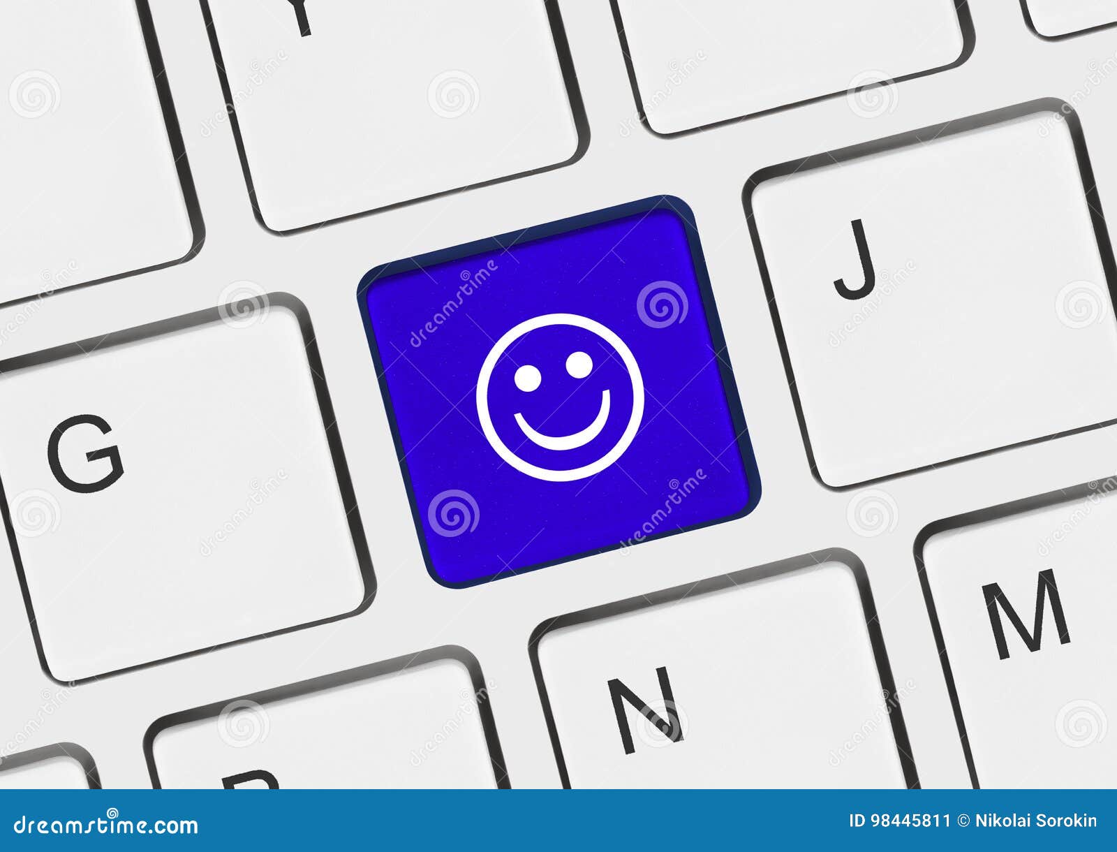 computer keyboard with smile key