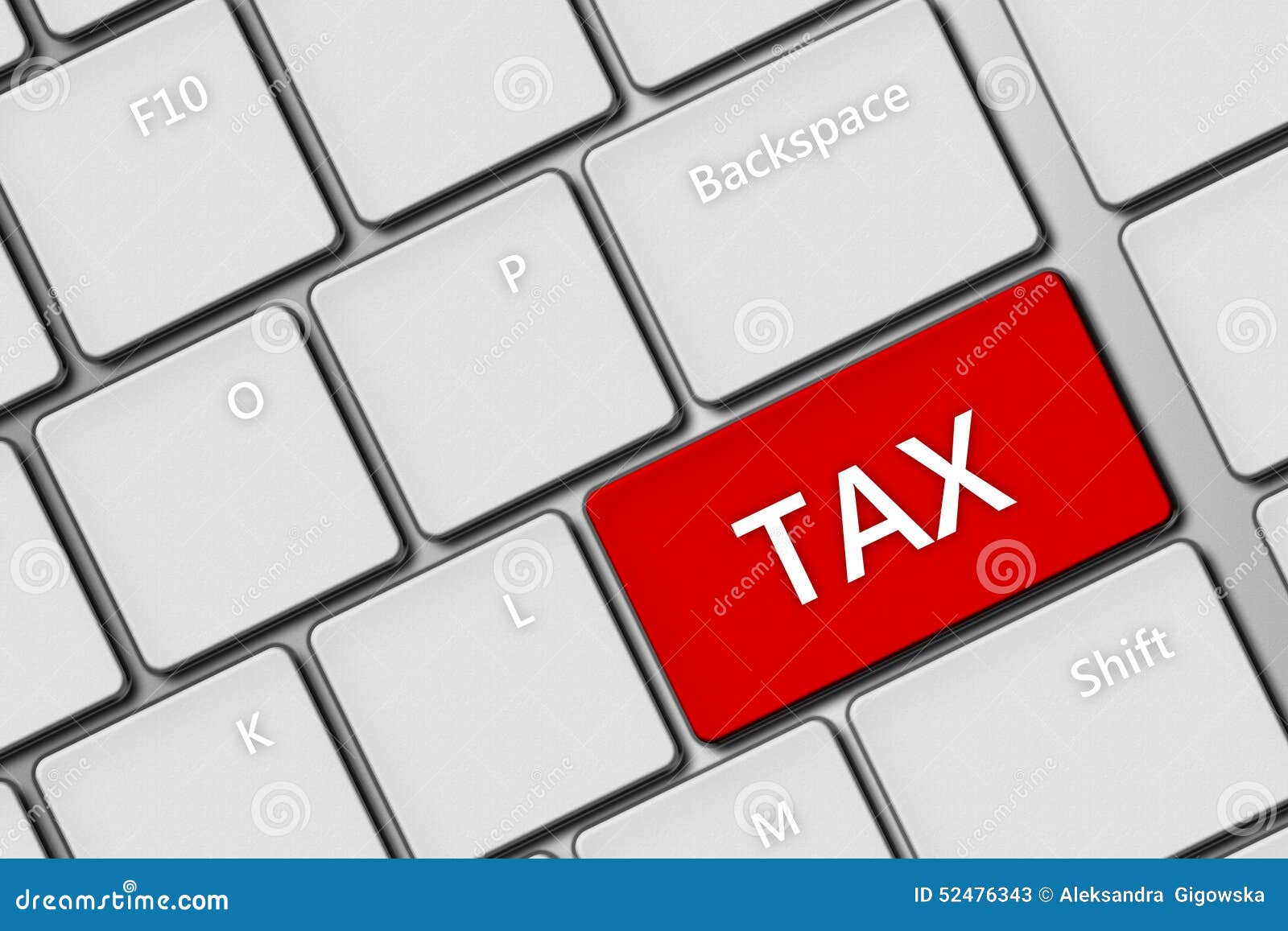 Computer Keyboard with Tax Button Stock Illustration Illustration of