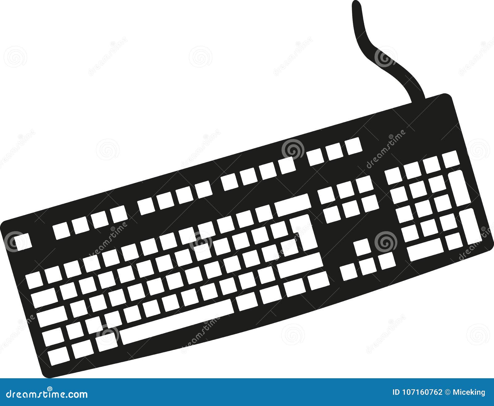 computer keyboard clipart black and white