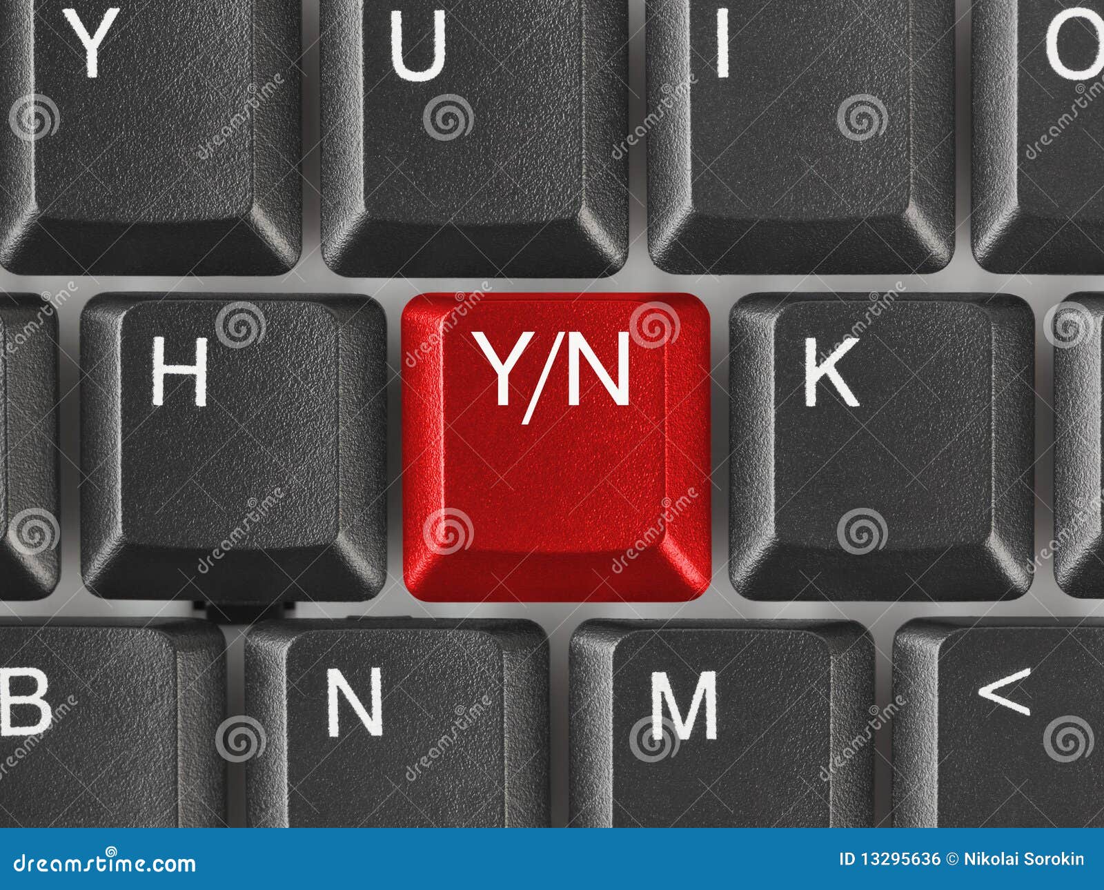 Computer Keyboard with Yes and No Key Stock Photo Image of email