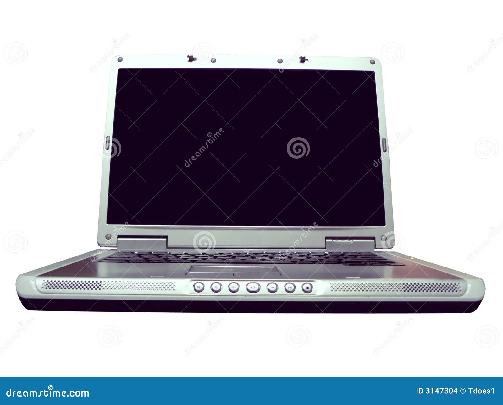 Computer Laptop Het Zwarte Scherm Stock Foto Image of