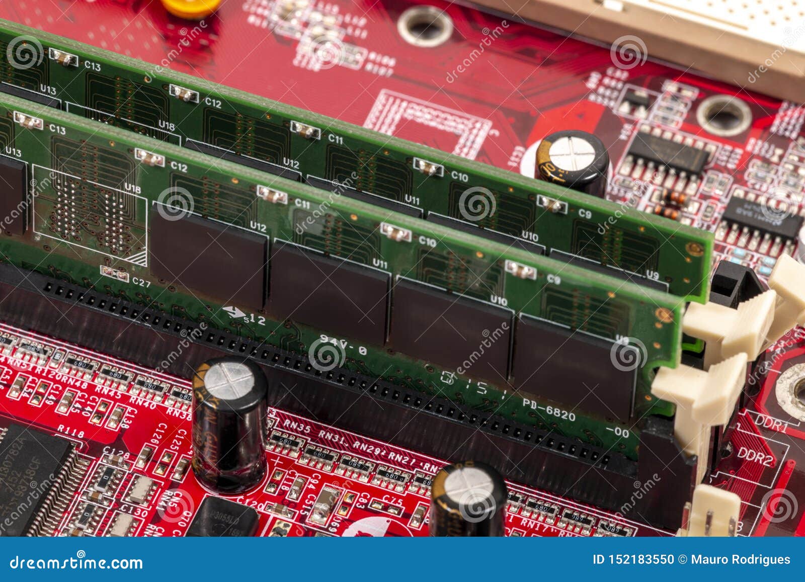 Computer memory installed stock photo. Image of microcircuit - 152183550
