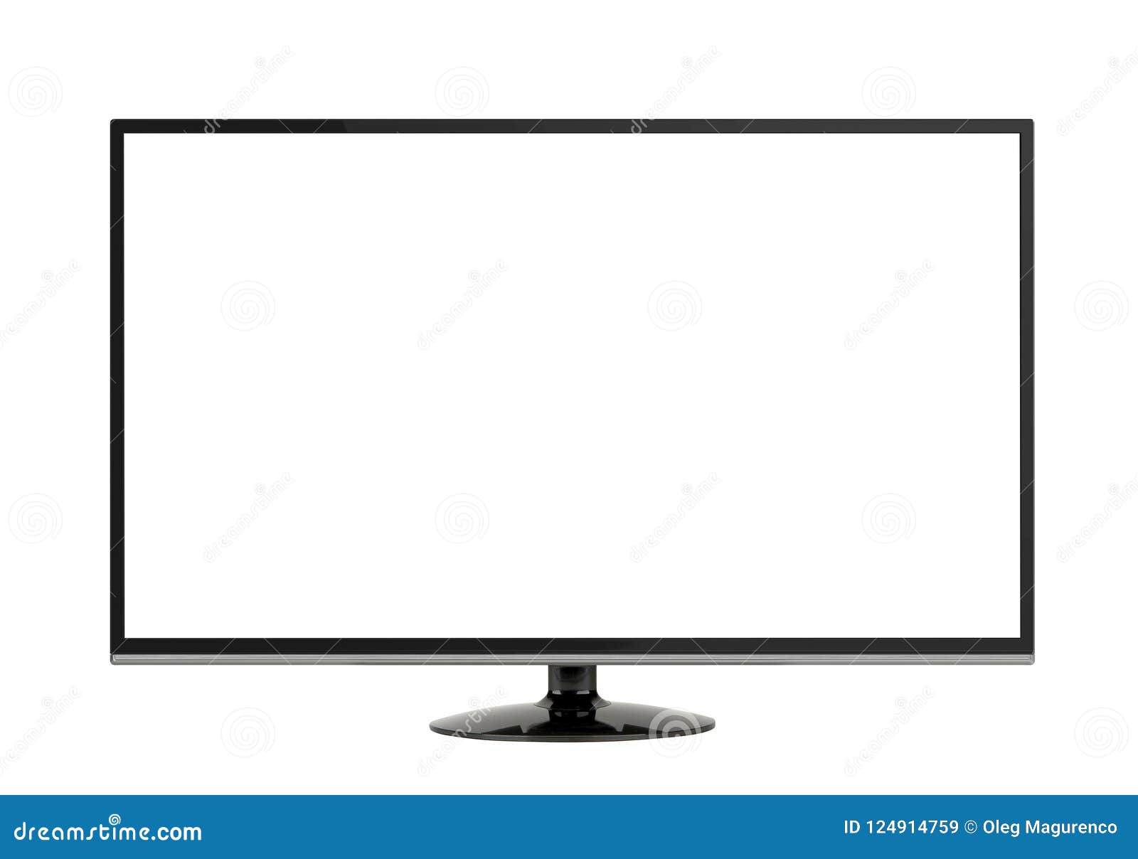 Computer Monitor Isolated on White Stock Image - Image of slim, desktop ...