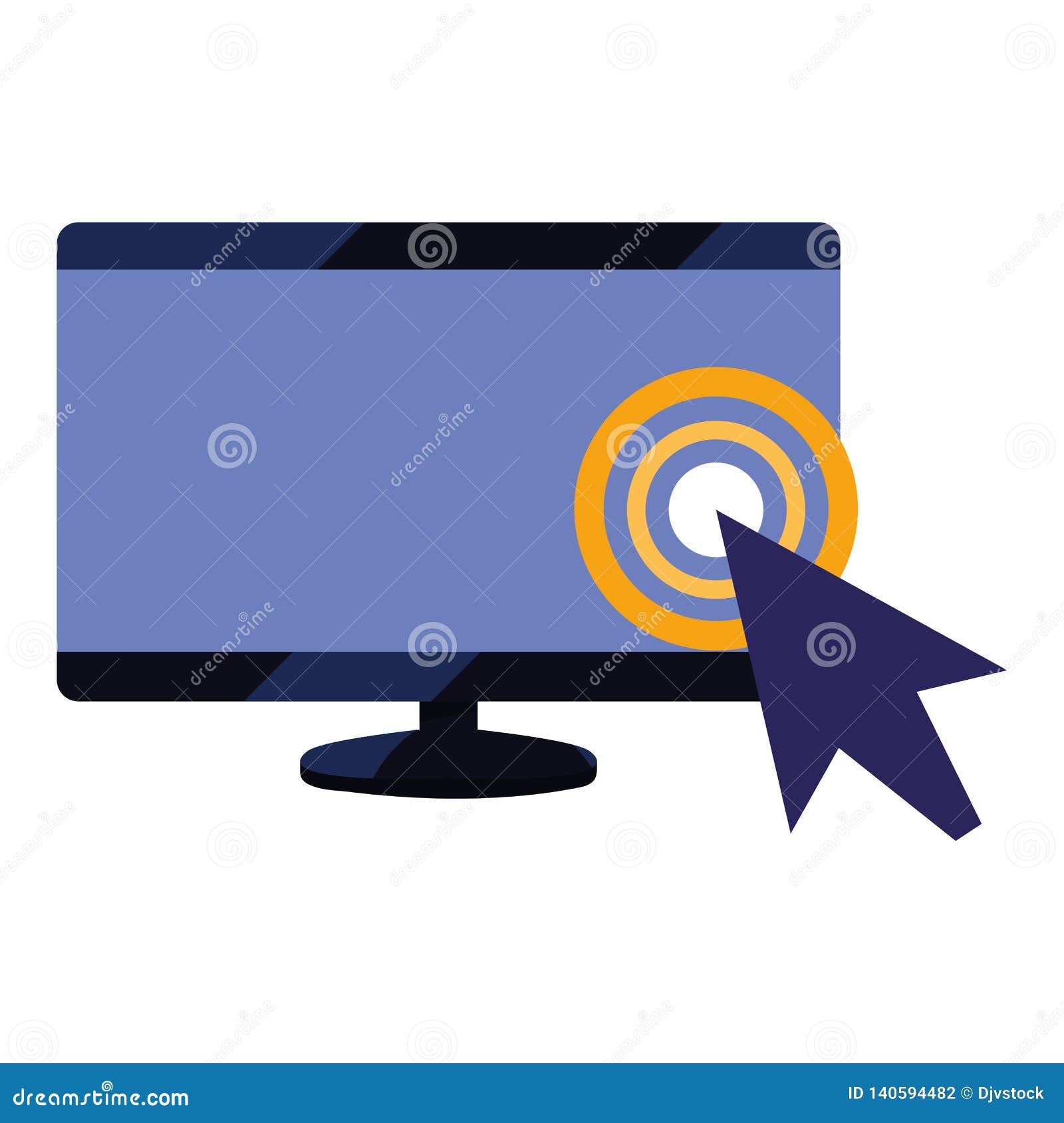 Computer monitor pointer stock vector. Illustration of screen - 140594482
