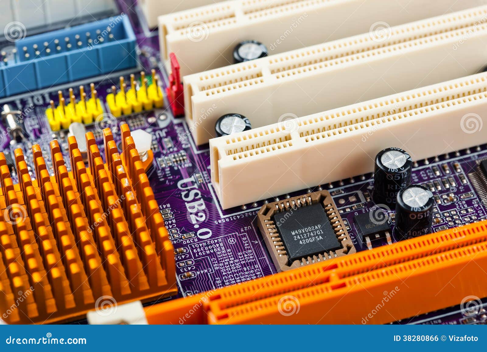Computer Motherboard Closeup Stock Photo Image of circuit