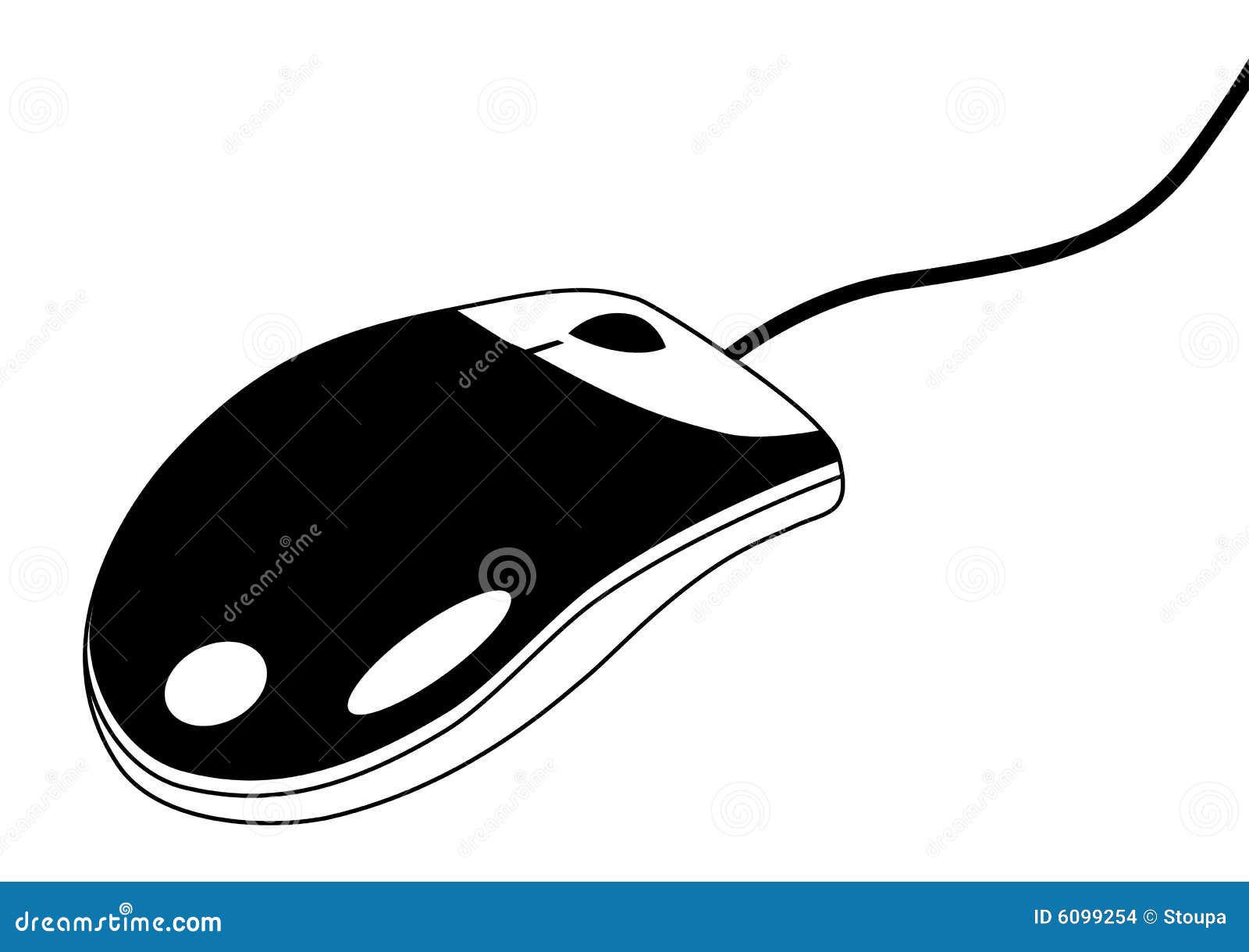 computer mouse clip art black and white