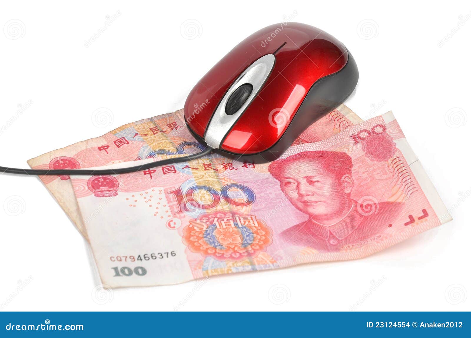 Computer Mouse and Chinese Currency Stock Photo Image of businee