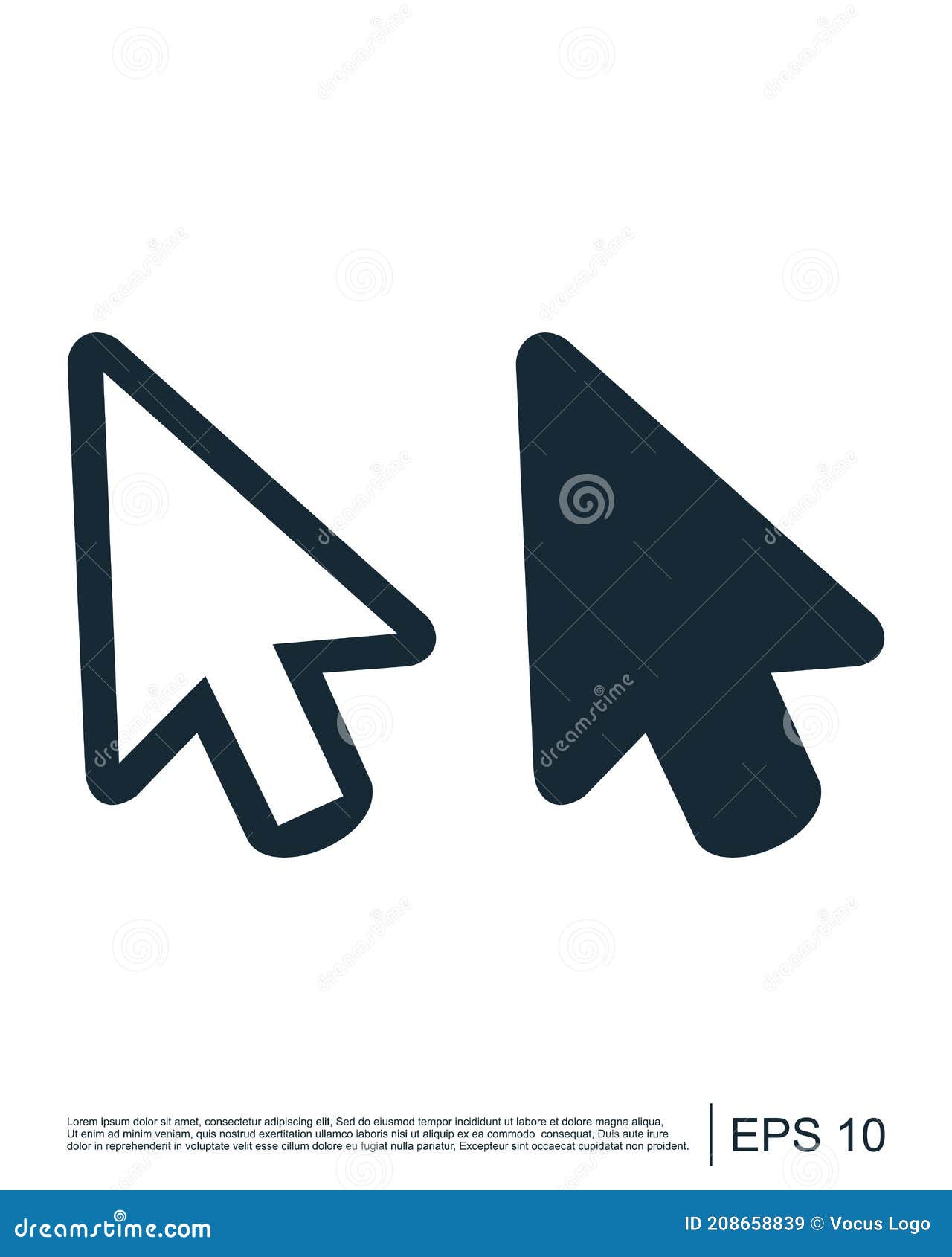 computer mouse click pointer cursor arrow flat icon for apps and websites