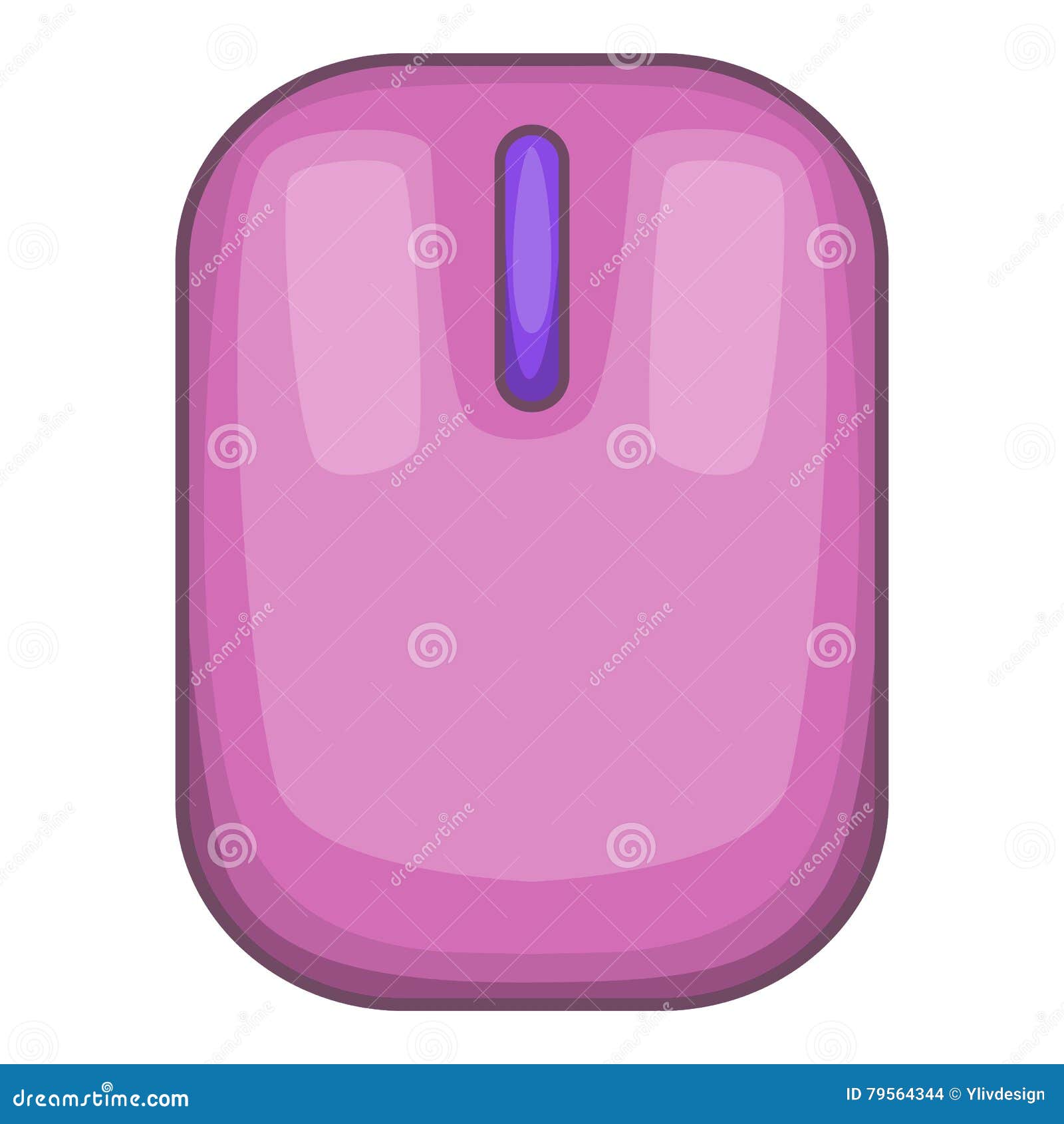 Computer Mouse Icon, Cartoon Style Stock Vector Illustration of