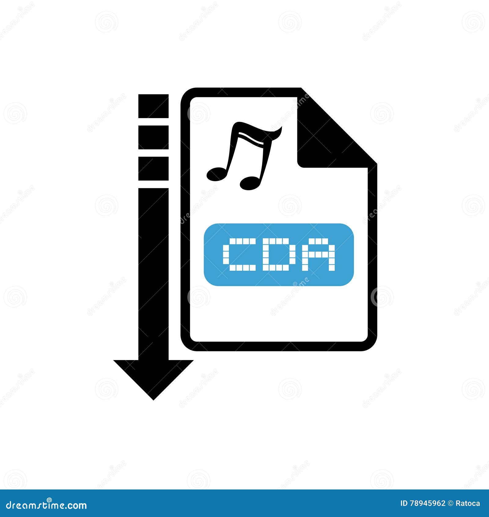 Computer music file icon stock vector. Illustration of arrow 78945962