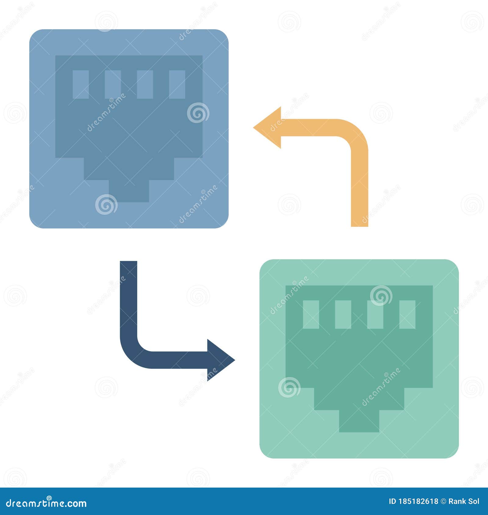 computer network flat   icon which can easily modify or edit