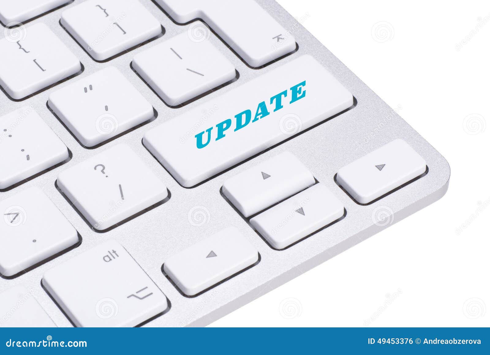 Computer Notebook Keyboard with Update Key Stock Photo Image of patch