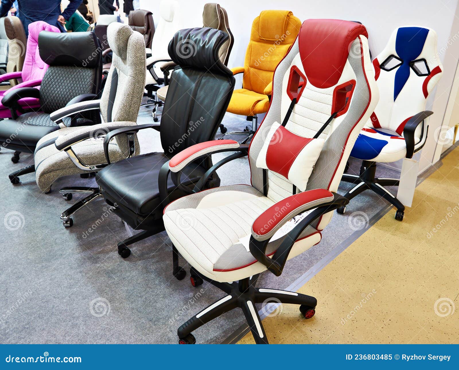 Computer and Office Chairs on Store Stock Image Image of store
