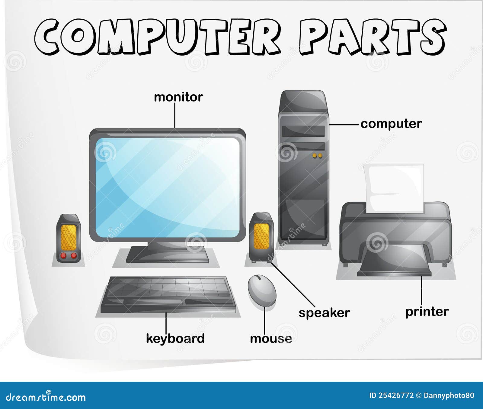 Parts Computer Stock Illustrations – 25,25 Parts Computer Stock Within Parts Of A Computer Worksheet