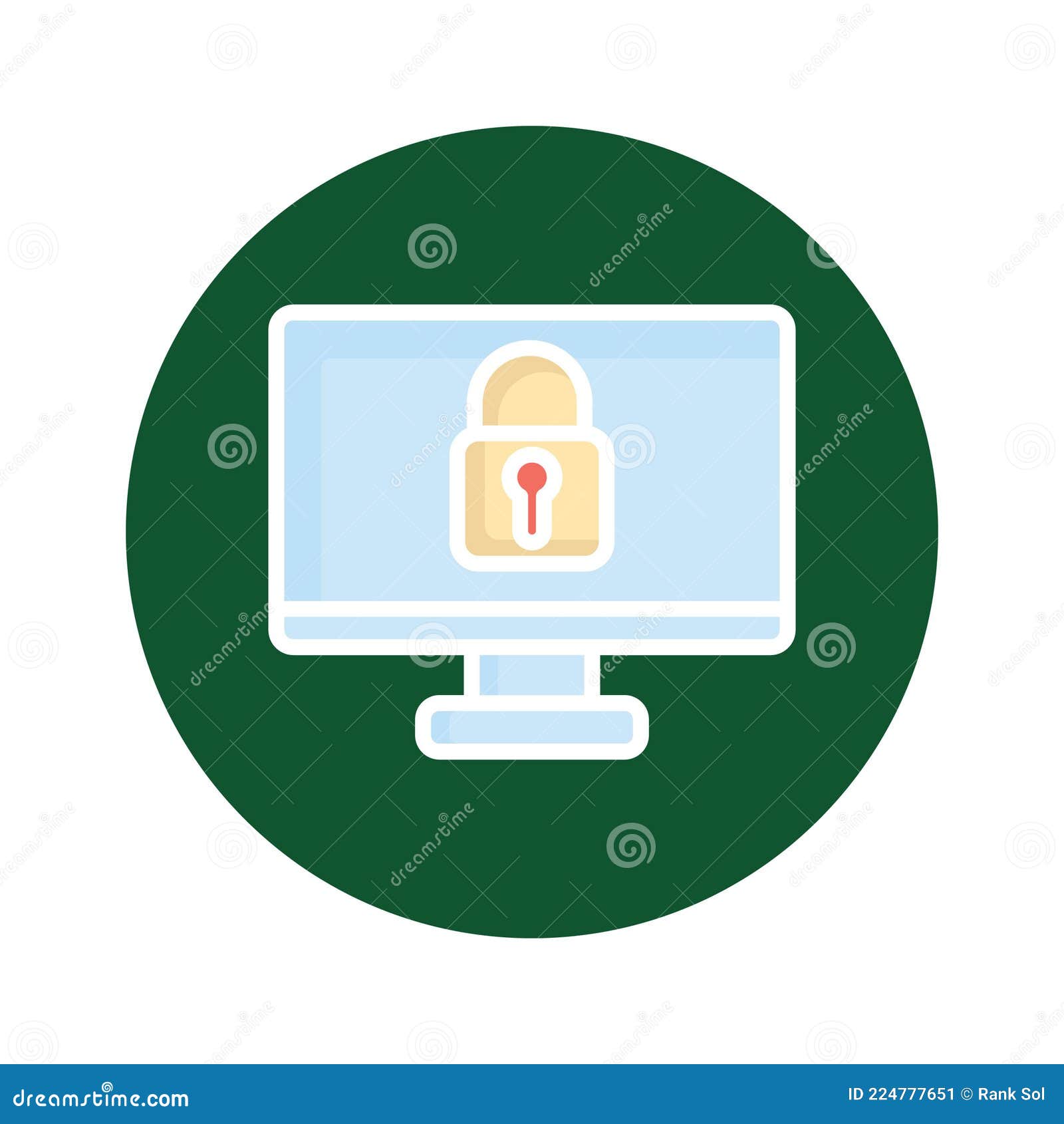 Computer Password Icon Which Can Easily Modify or Edit Stock 