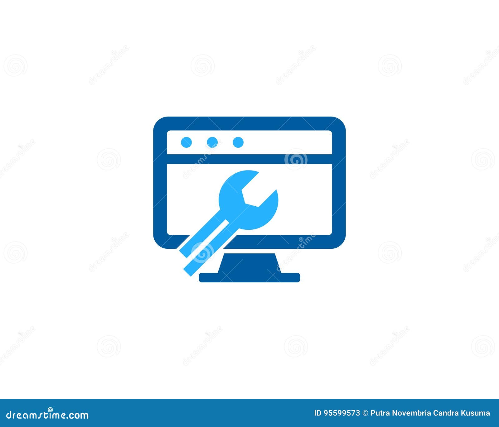 Computer Pc Fix And Repair Icon Logo Design Element Stock Vector Illustration Of Construction Fast
