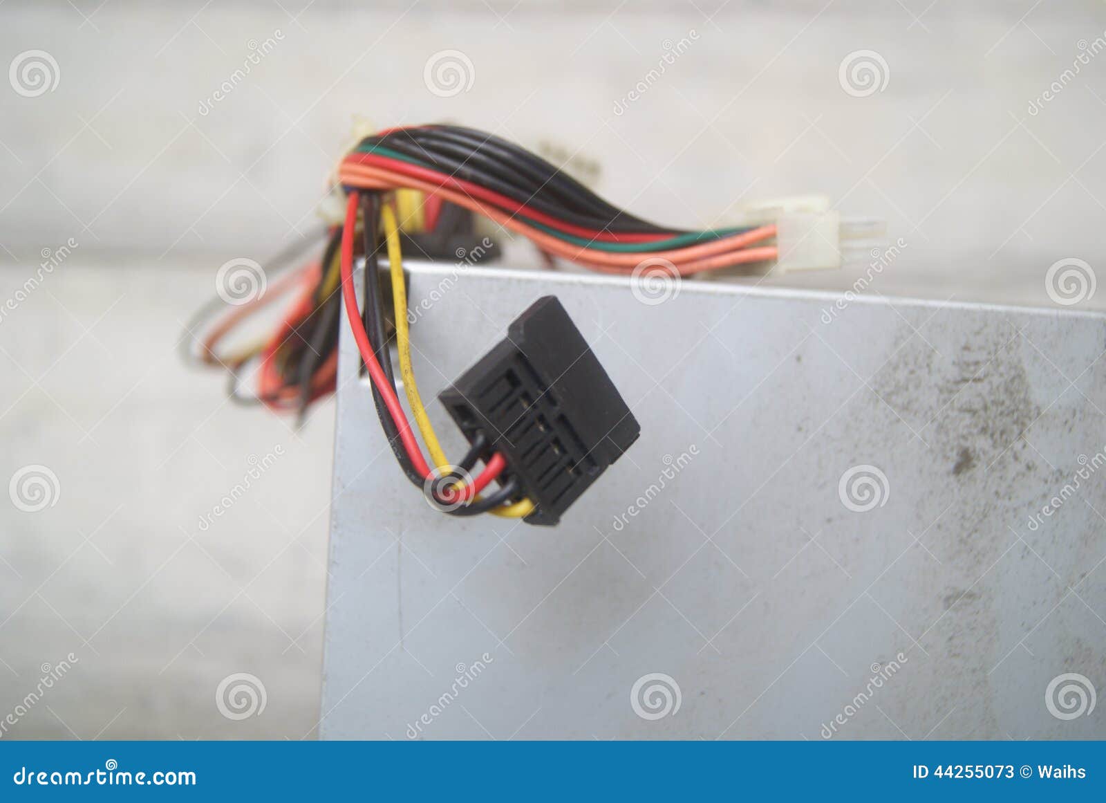 Computer power supply wire stock image. Image of wire 44255073