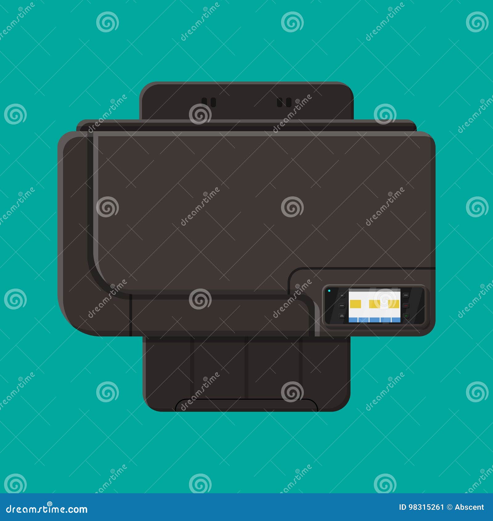 Computer Printer. Laser or Inkjet Stock Vector Illustration of