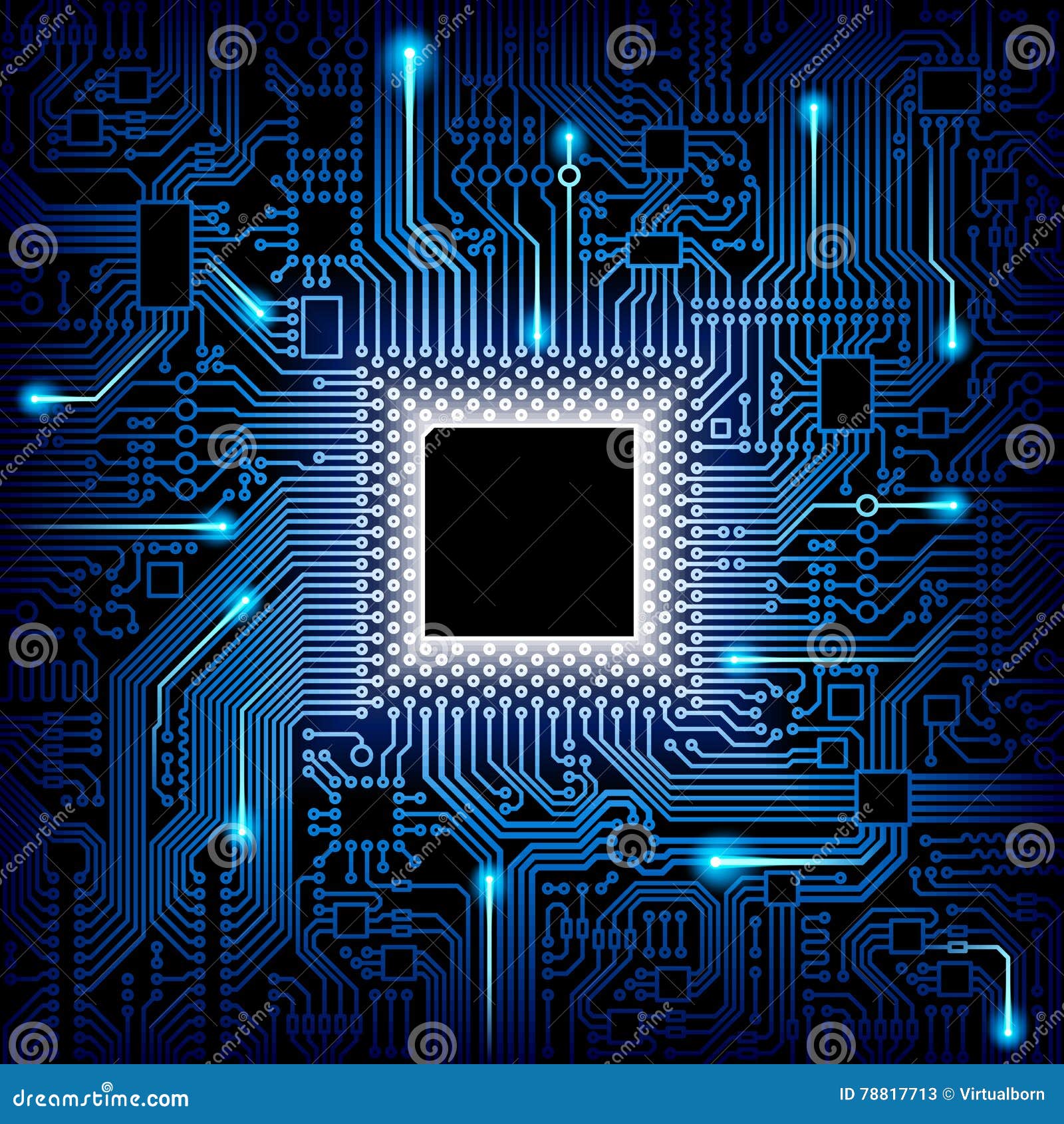 Download Computer Processor And Motherboard Stock Vector ...