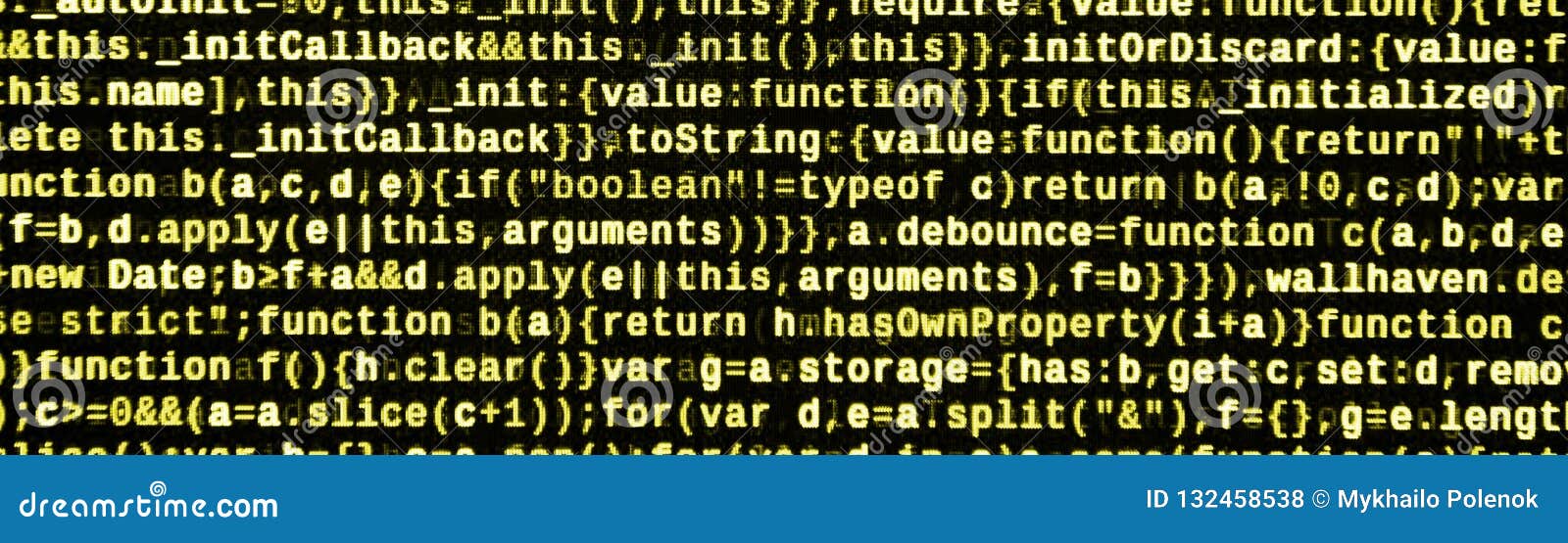 Computer Program Preview. Programming Code Typing Stock Photo - Image ...